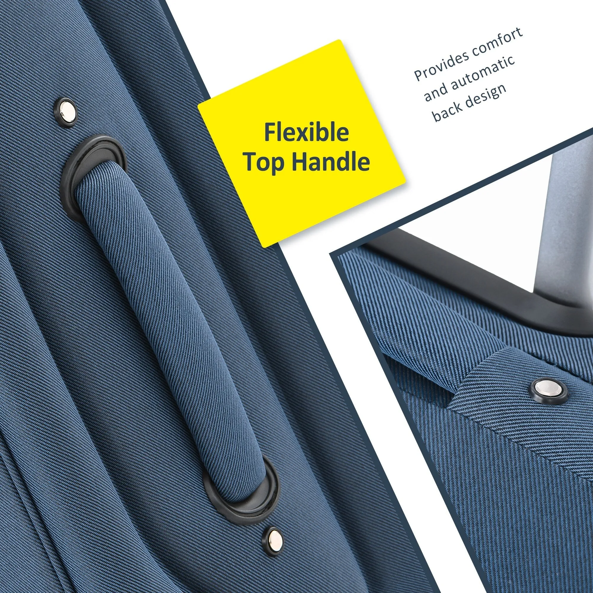 3 Piece Softside Luggage Set with TSA Lock and Spinner Wheels, Expandable Suitcase with Multi-Compartment