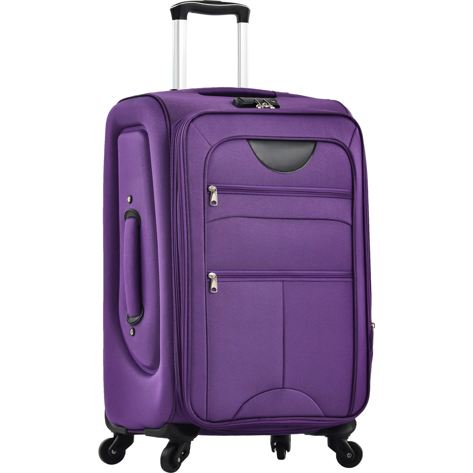 3 Piece Softside Luggage Set with TSA Lock and Spinner Wheels, Expandable Suitcase with Multi-Compartment