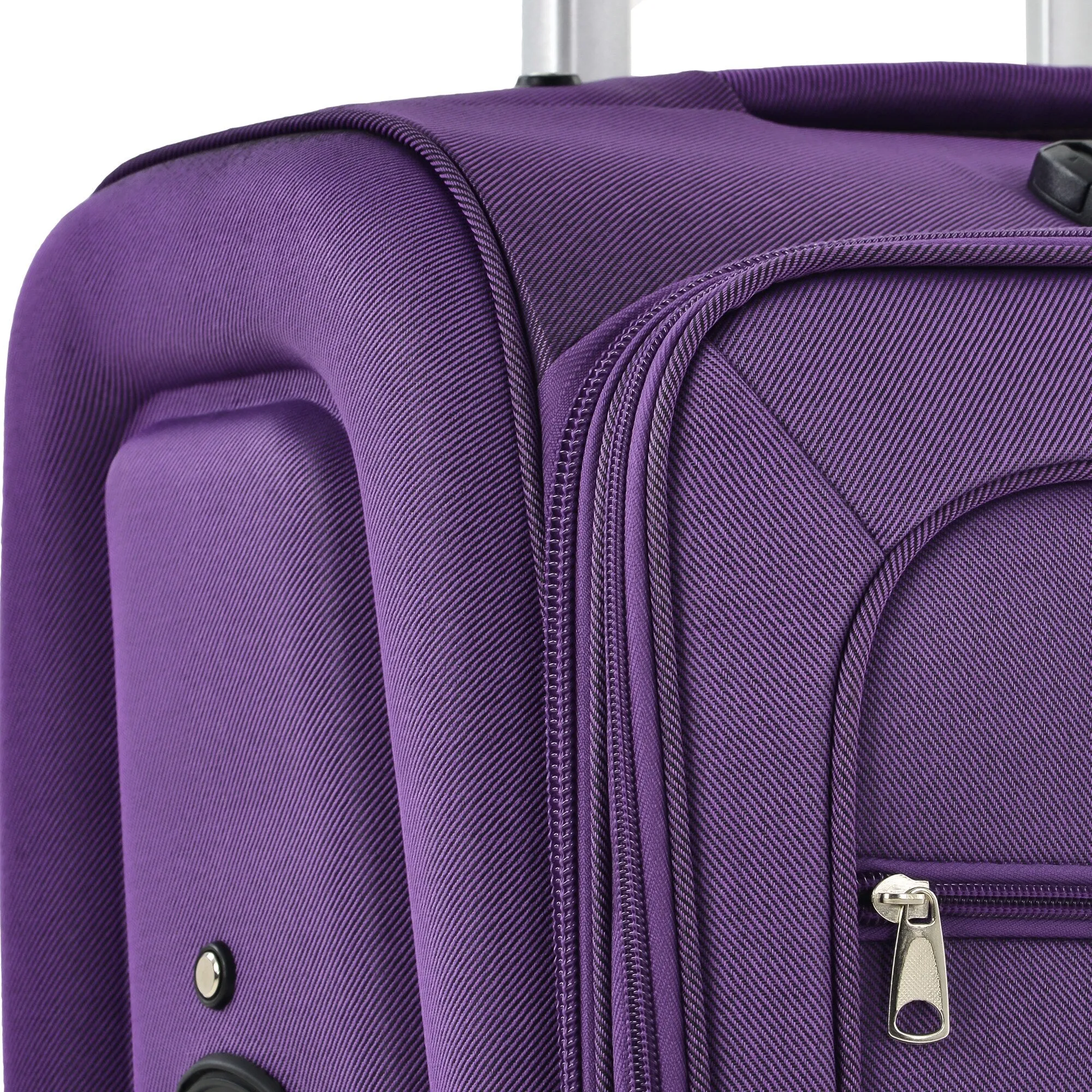 3 Piece Softside Luggage Set with TSA Lock and Spinner Wheels, Expandable Suitcase with Multi-Compartment