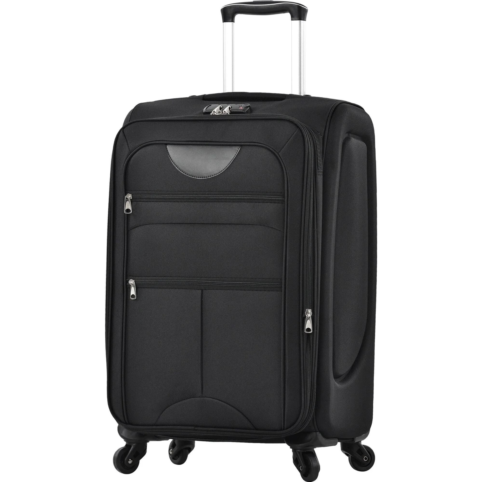 3 Piece Softside Luggage Set with TSA Lock and Spinner Wheels, Expandable Suitcase with Multi-Compartment