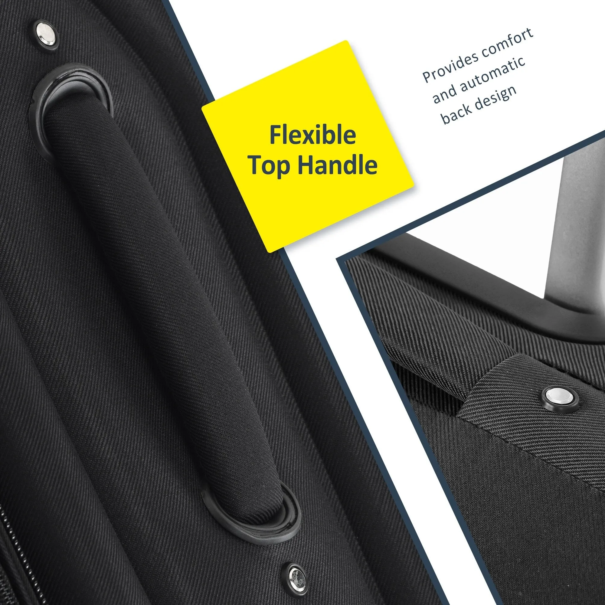 3 Piece Softside Luggage Set with TSA Lock and Spinner Wheels, Expandable Suitcase with Multi-Compartment