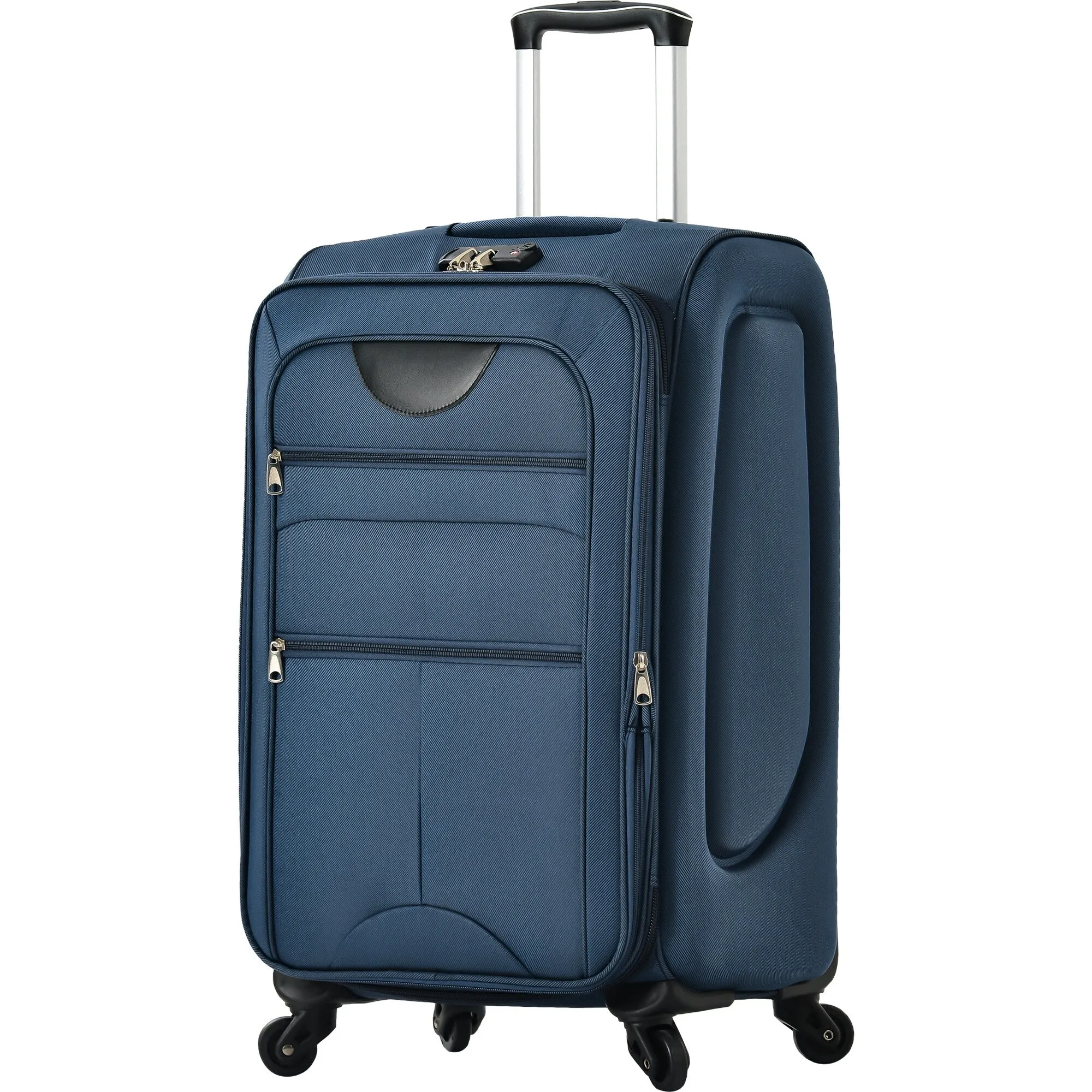 3 Piece Softside Luggage Set with TSA Lock and Spinner Wheels, Expandable Suitcase with Multi-Compartment