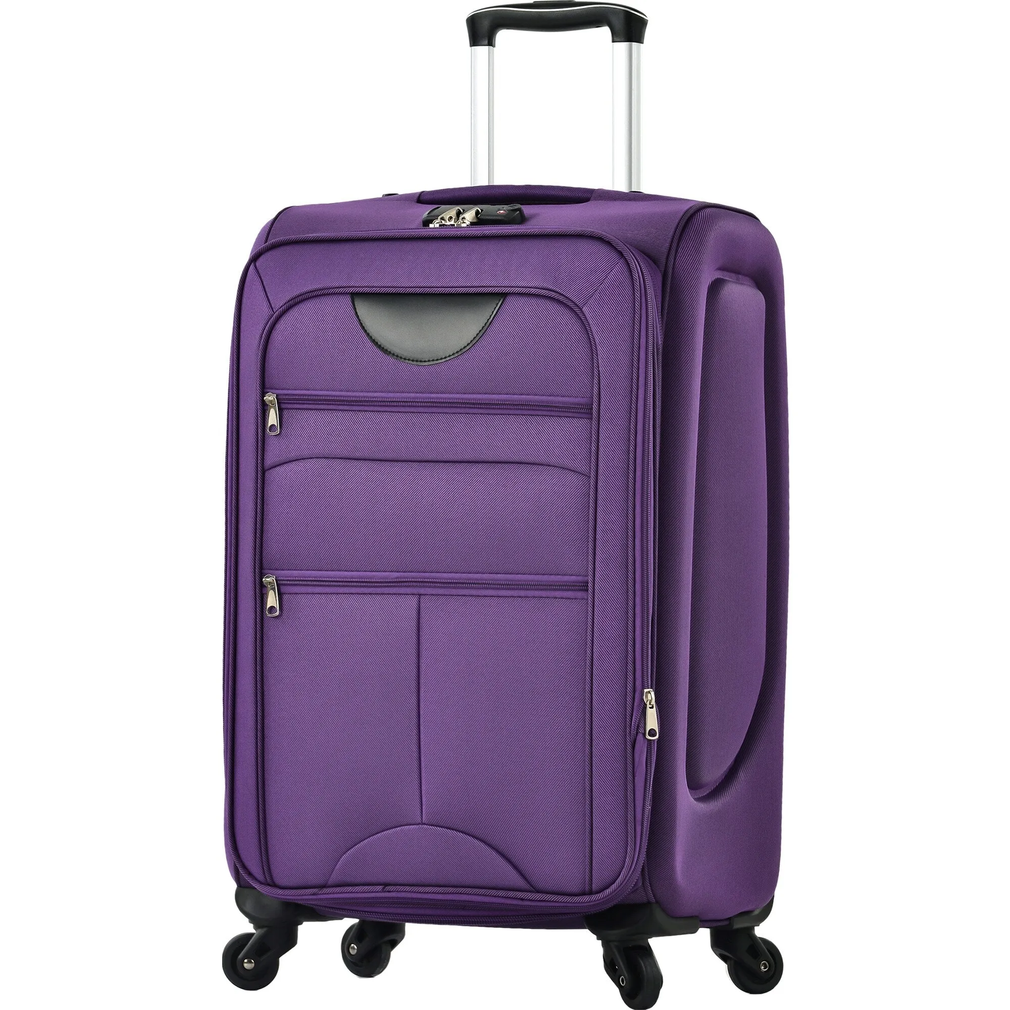 3 Piece Softside Luggage Set with TSA Lock and Spinner Wheels, Expandable Suitcase with Multi-Compartment