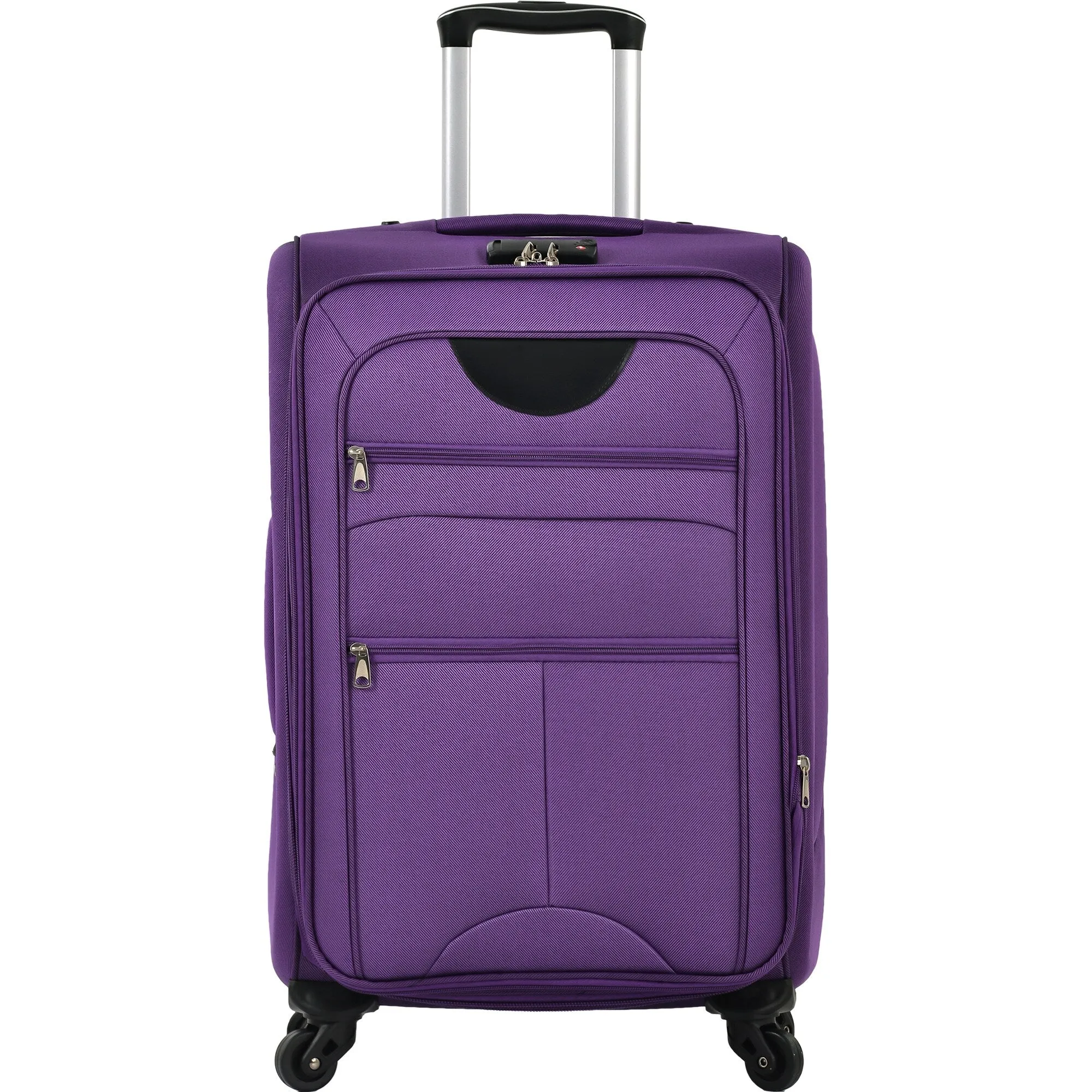 3 Piece Softside Luggage Set with TSA Lock and Spinner Wheels, Expandable Suitcase with Multi-Compartment
