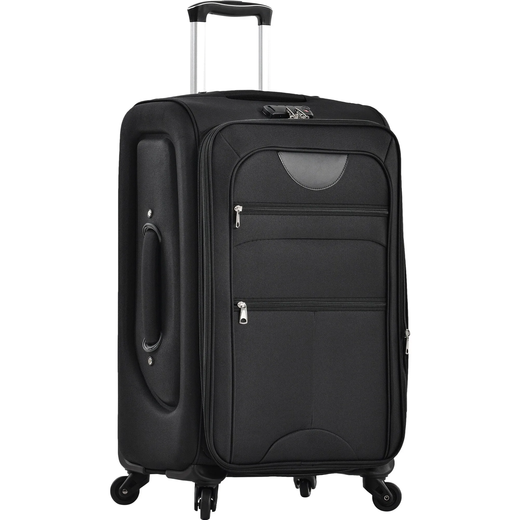 3 Piece Softside Luggage Set with TSA Lock and Spinner Wheels, Expandable Suitcase with Multi-Compartment