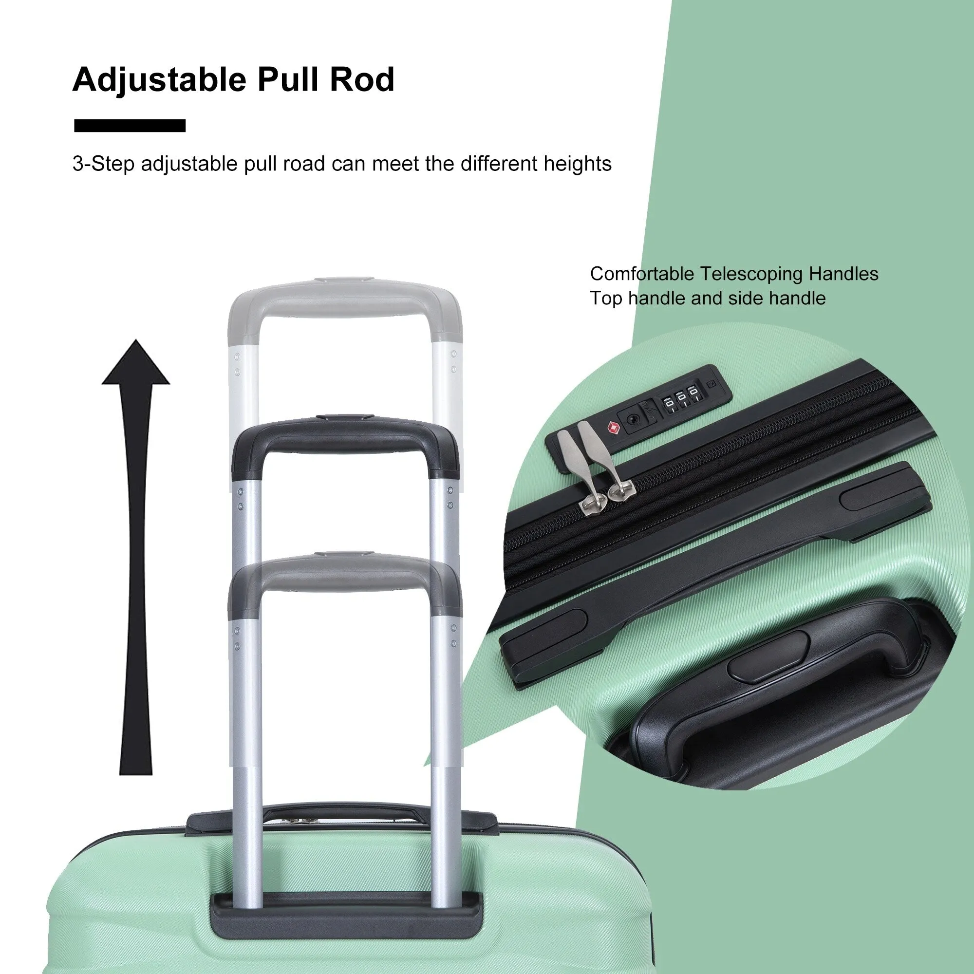 5PCS PC Luggage Set with TSA Lock