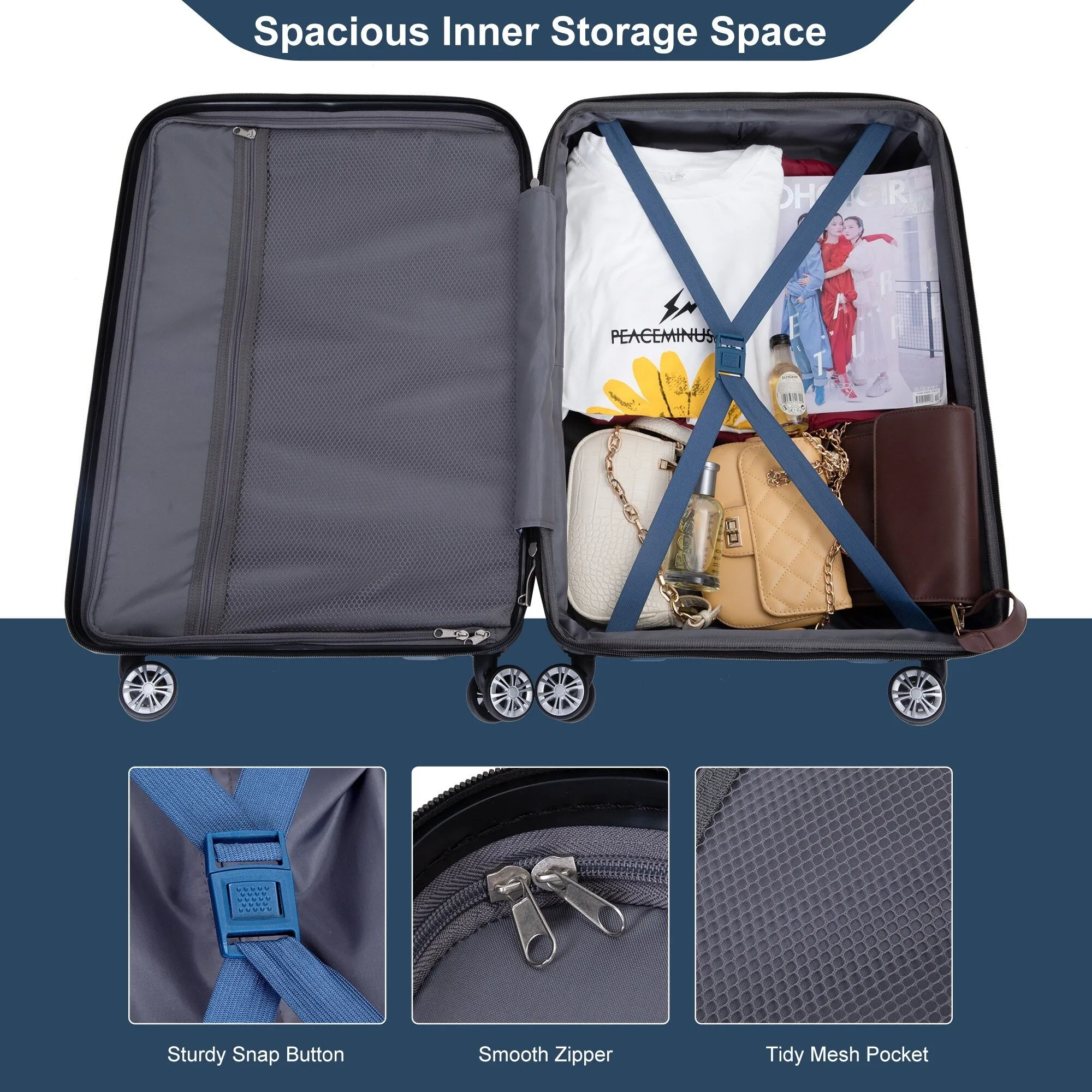 5PCS PC Luggage Set with TSA Lock