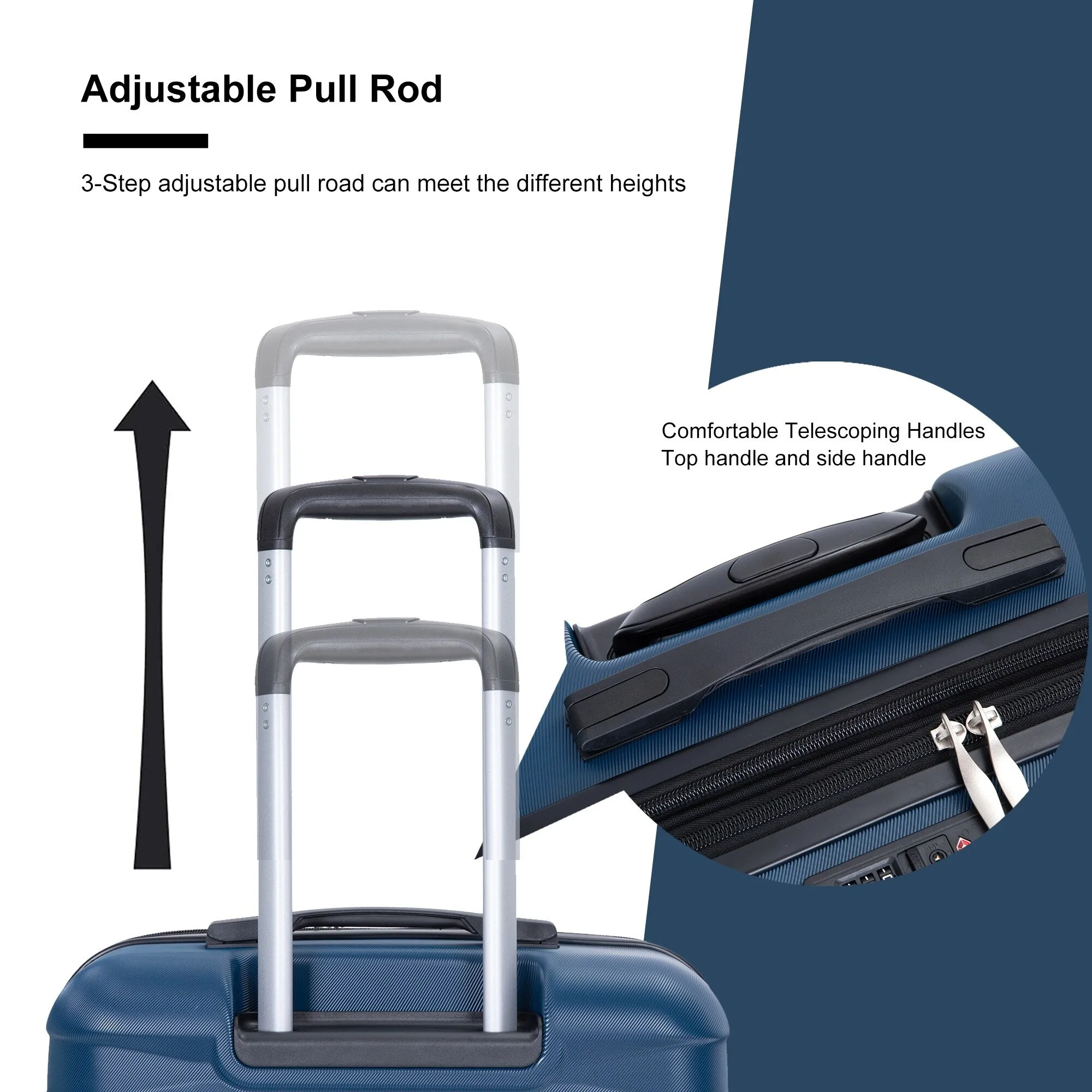 5PCS PC Luggage Set with TSA Lock