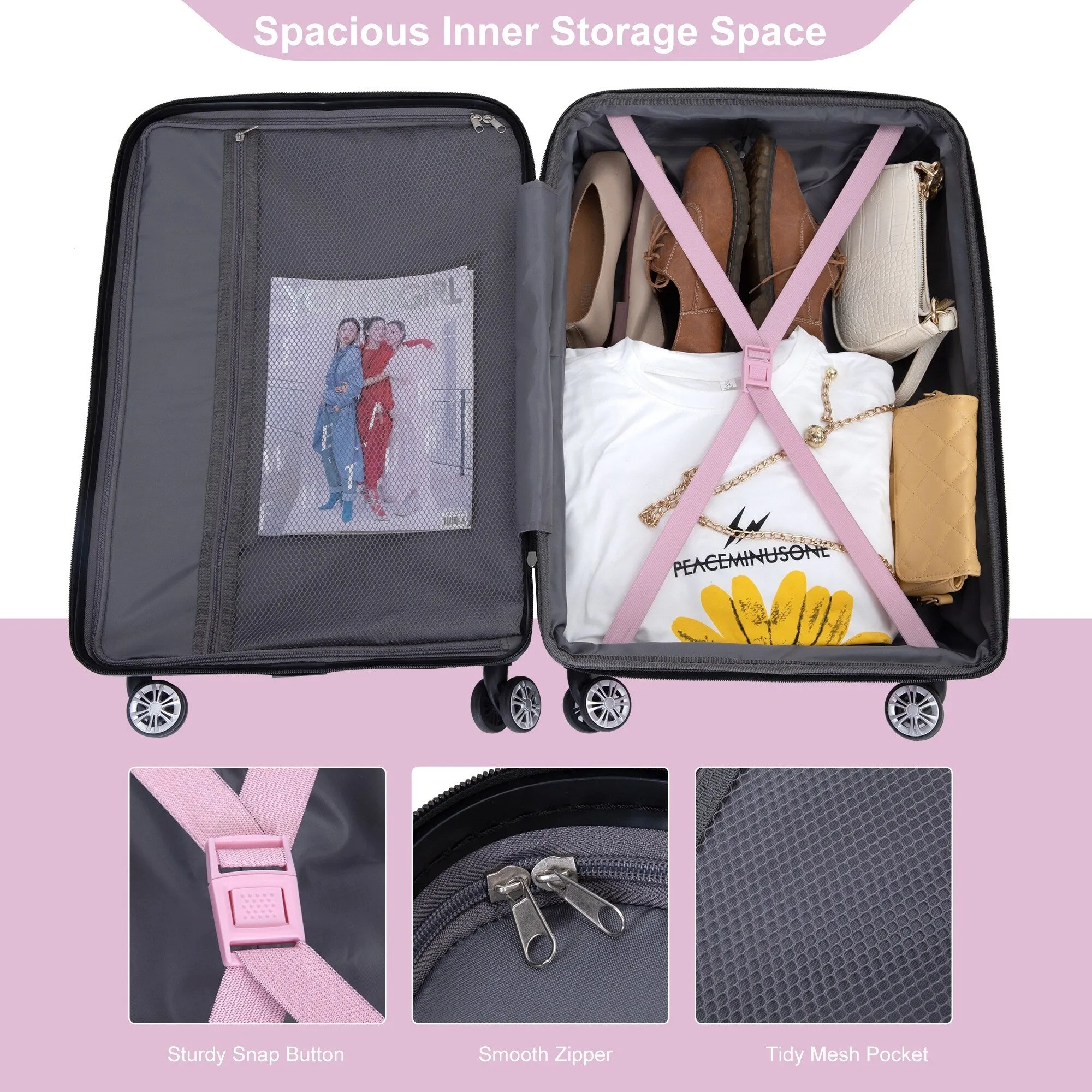 5PCS PC Luggage Set with TSA Lock