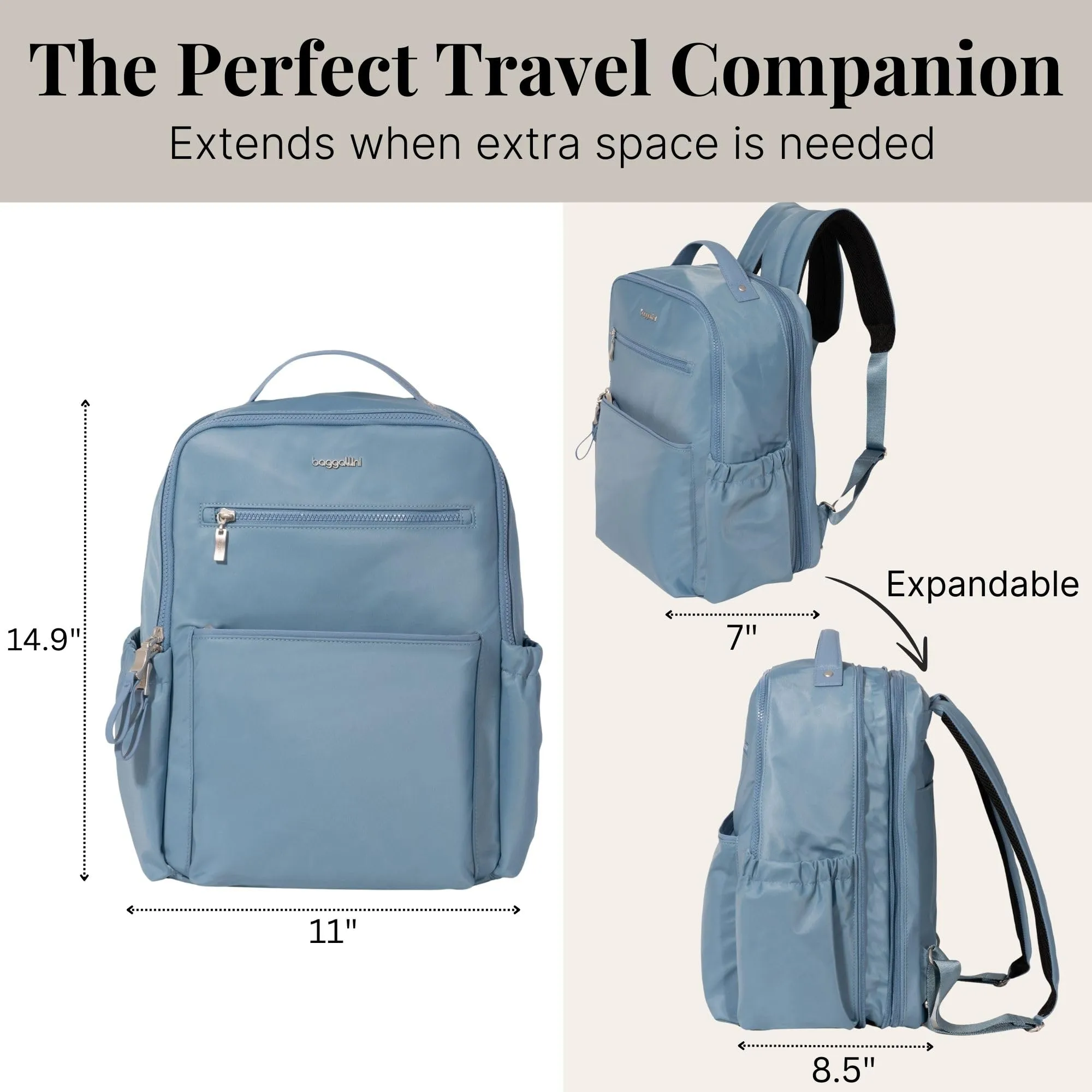 Baggallini Tribeca Expandable Laptop Backpack