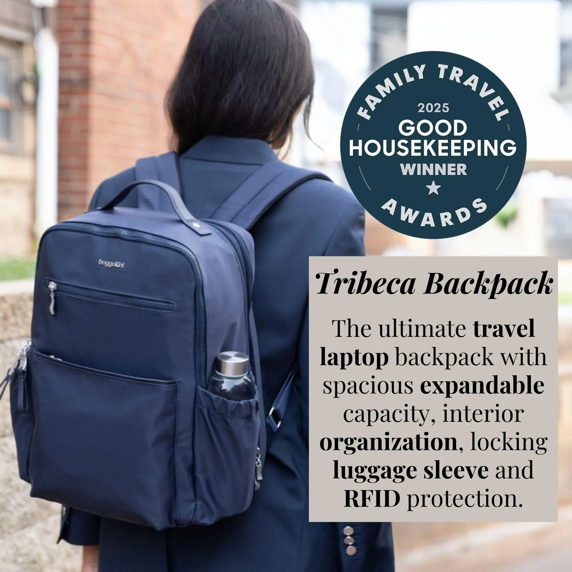 Baggallini Tribeca Expandable Laptop Backpack