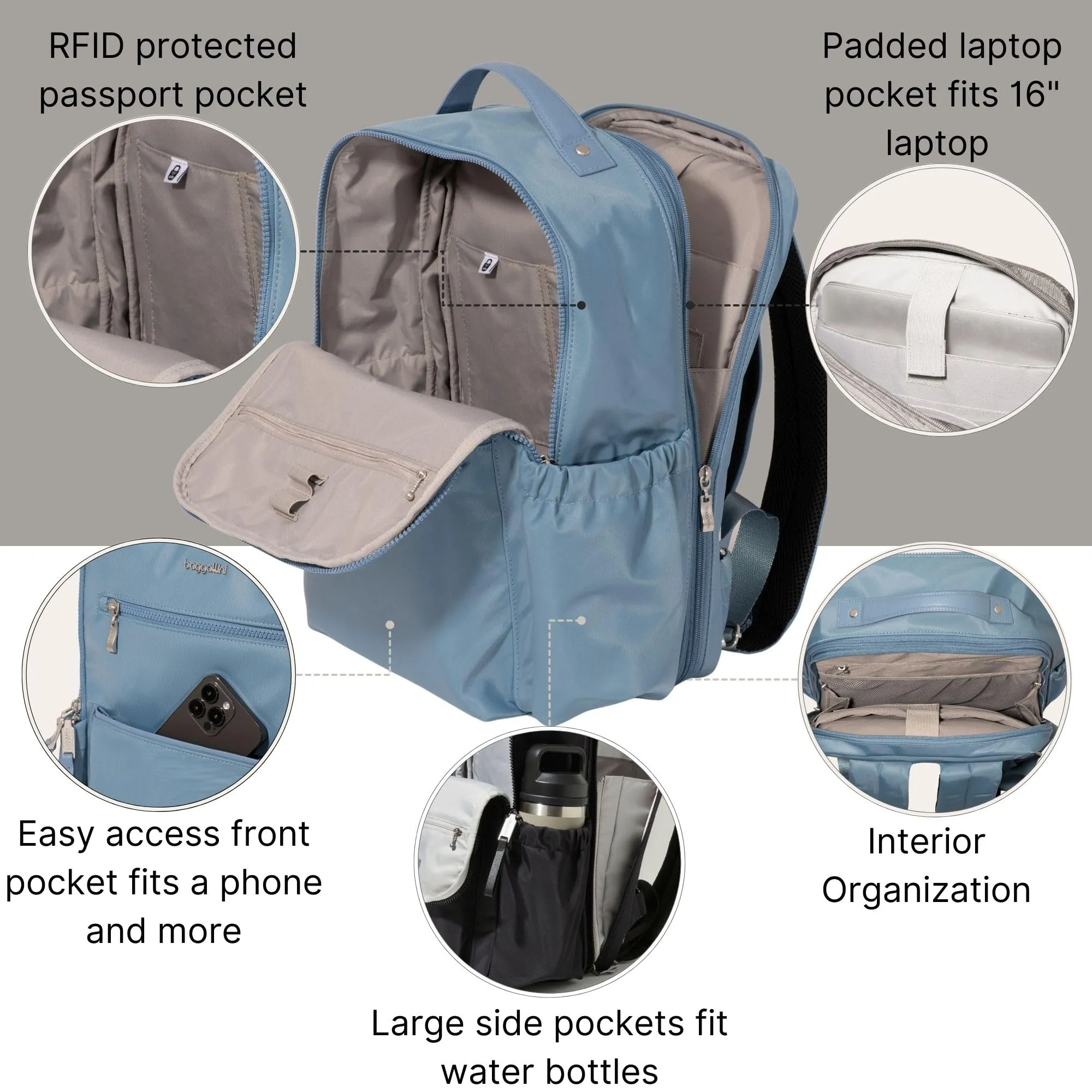 Baggallini Tribeca Expandable Laptop Backpack