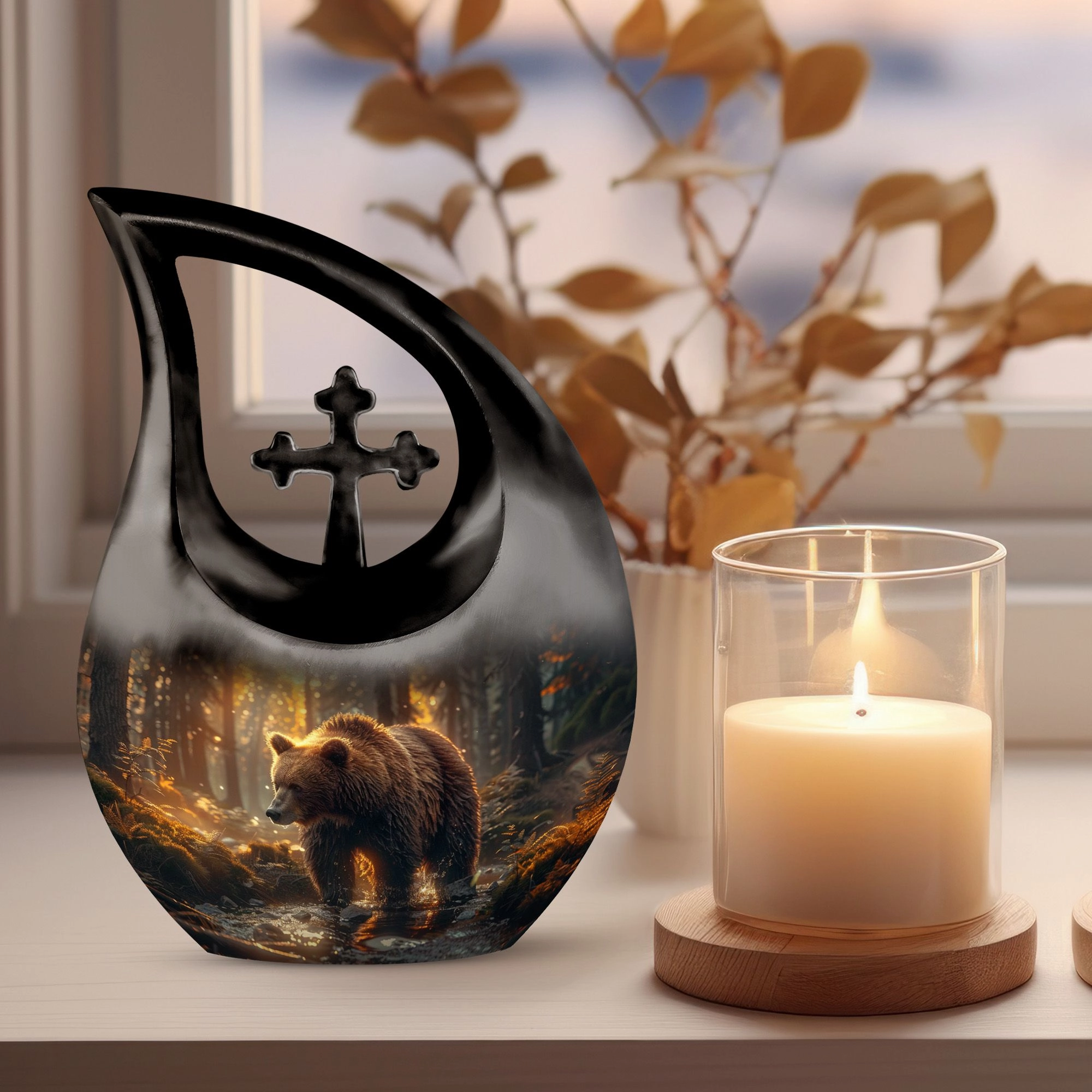 Bear Urn, Extra Large Cremation Urn For Human Ashes