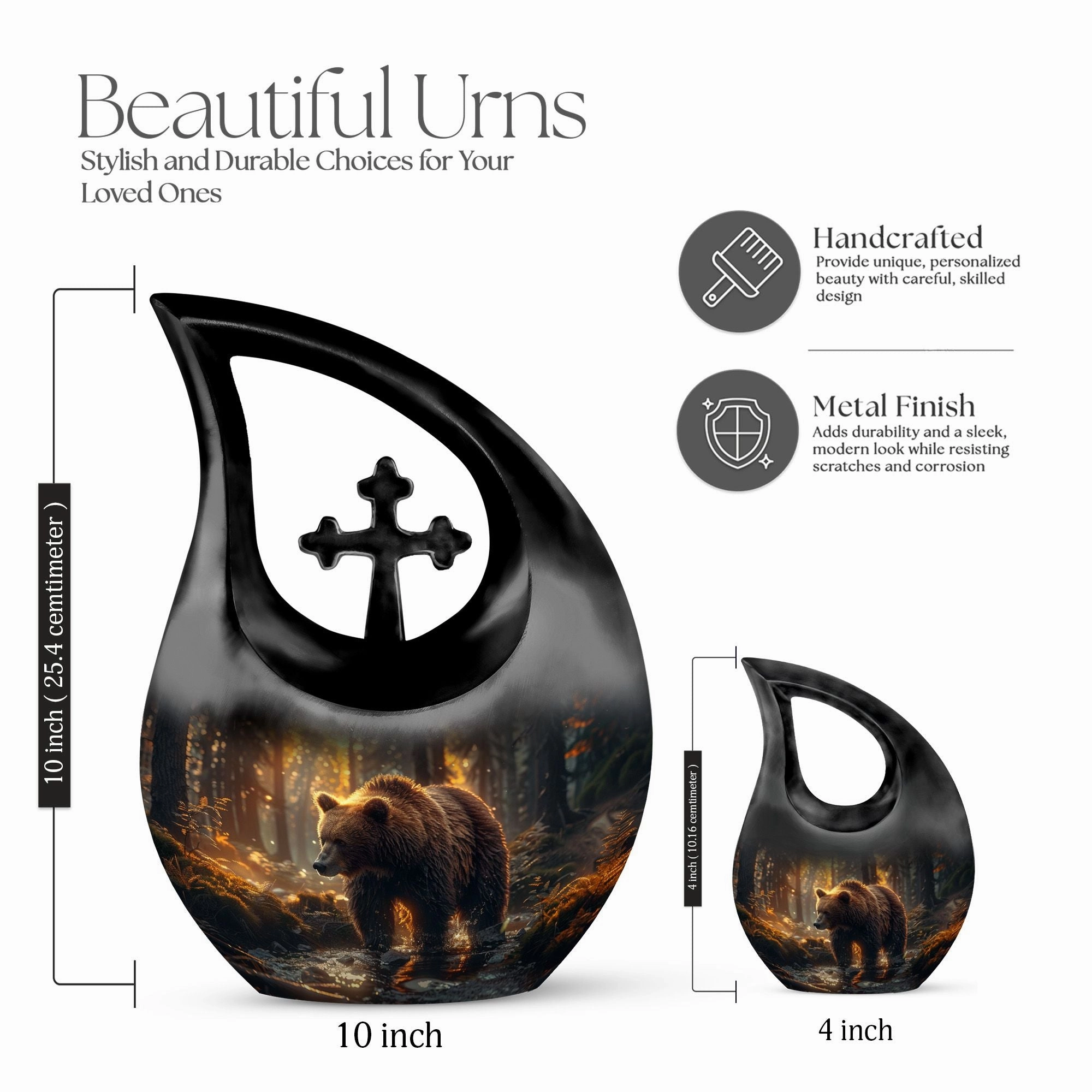 Bear Urn, Extra Large Cremation Urn For Human Ashes