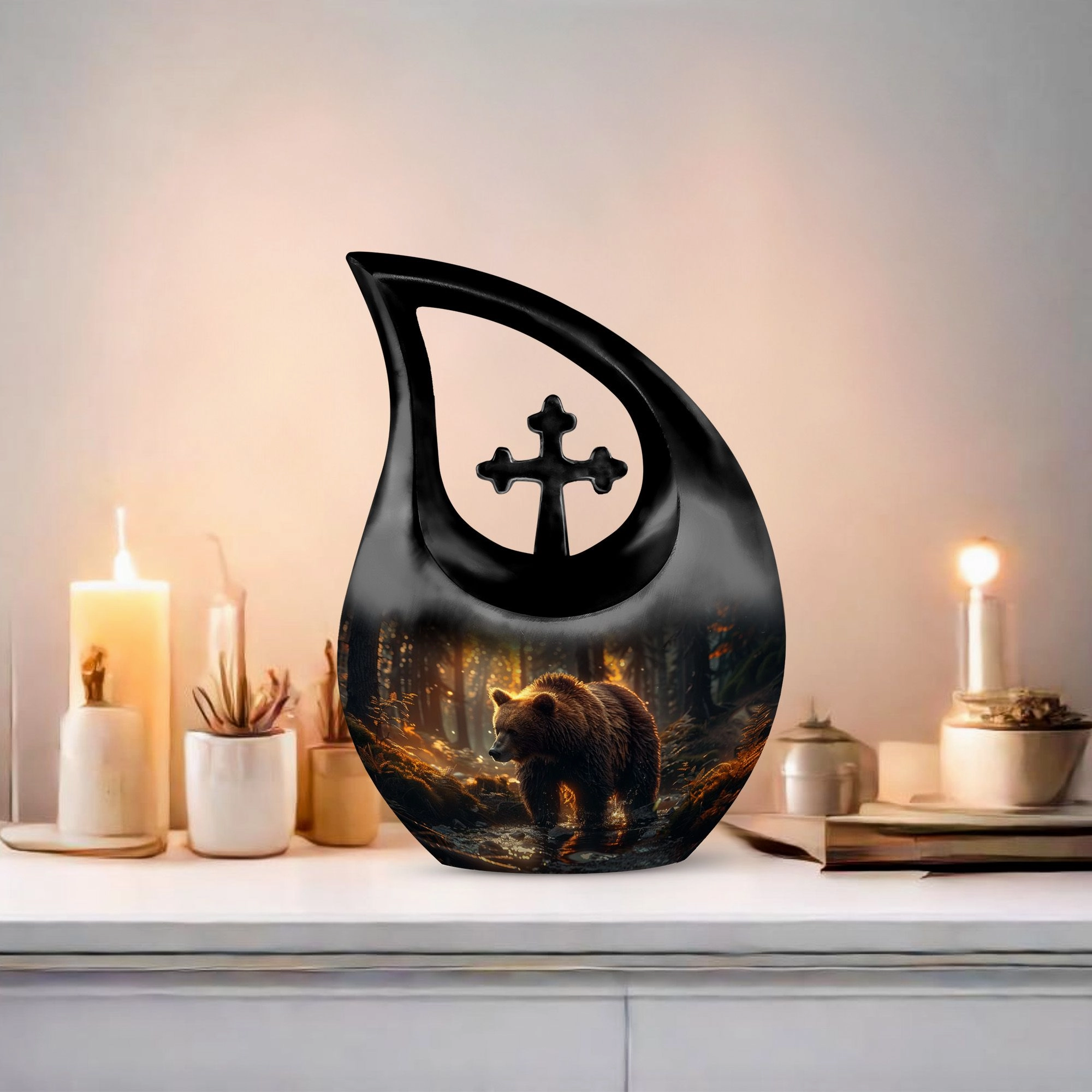 Bear Urn, Extra Large Cremation Urn For Human Ashes