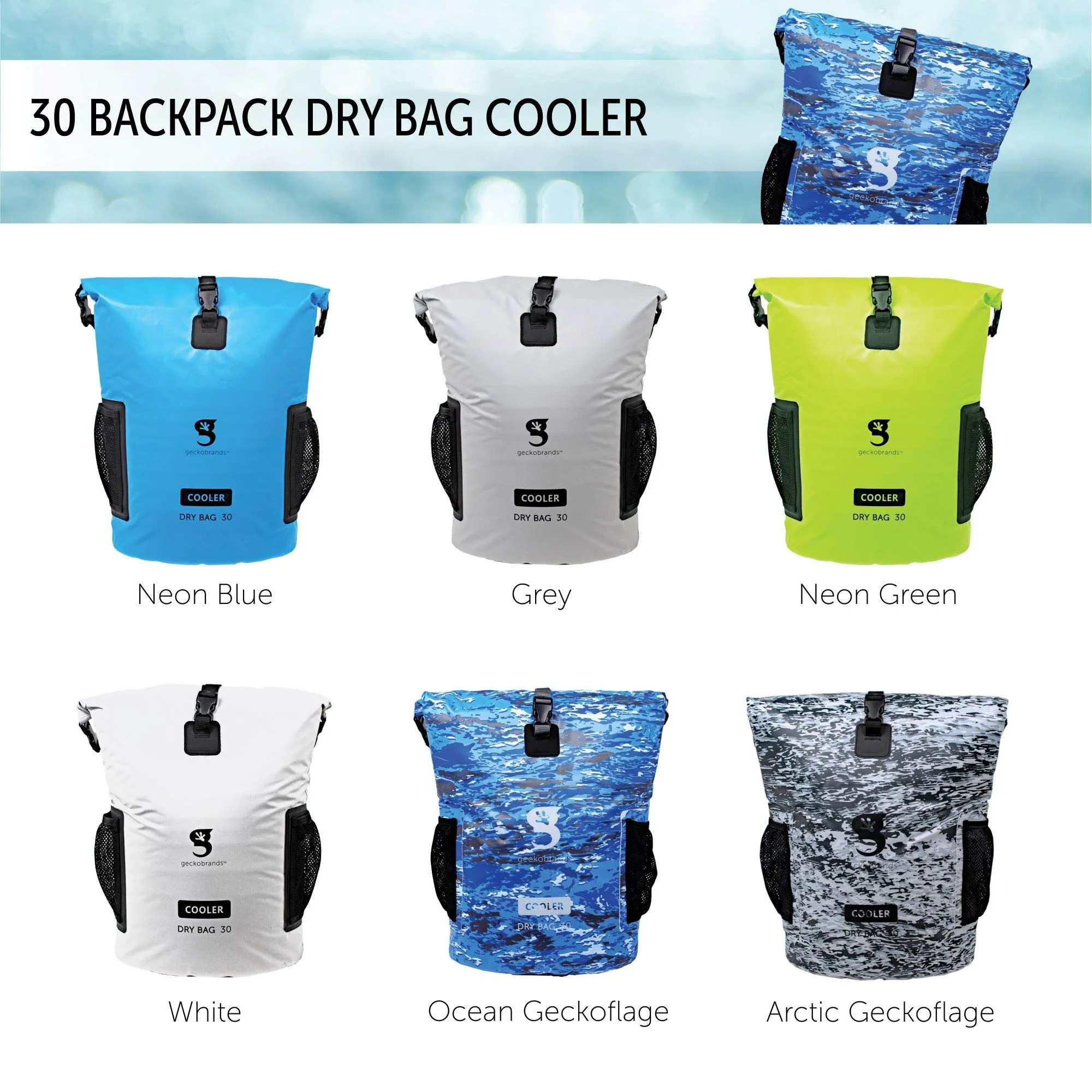 Geckobrands Backpack Dry Bag Cooler