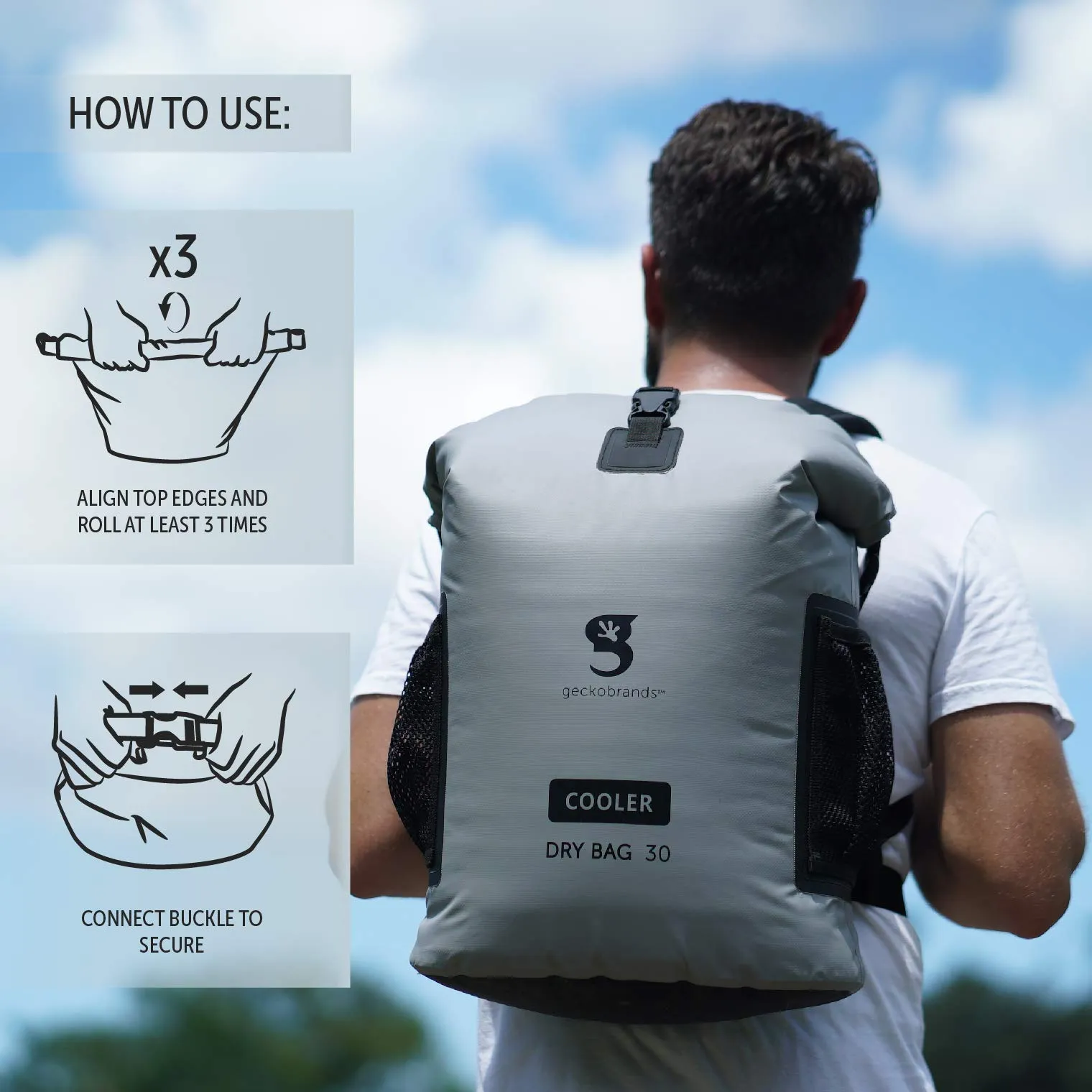 Geckobrands Backpack Dry Bag Cooler