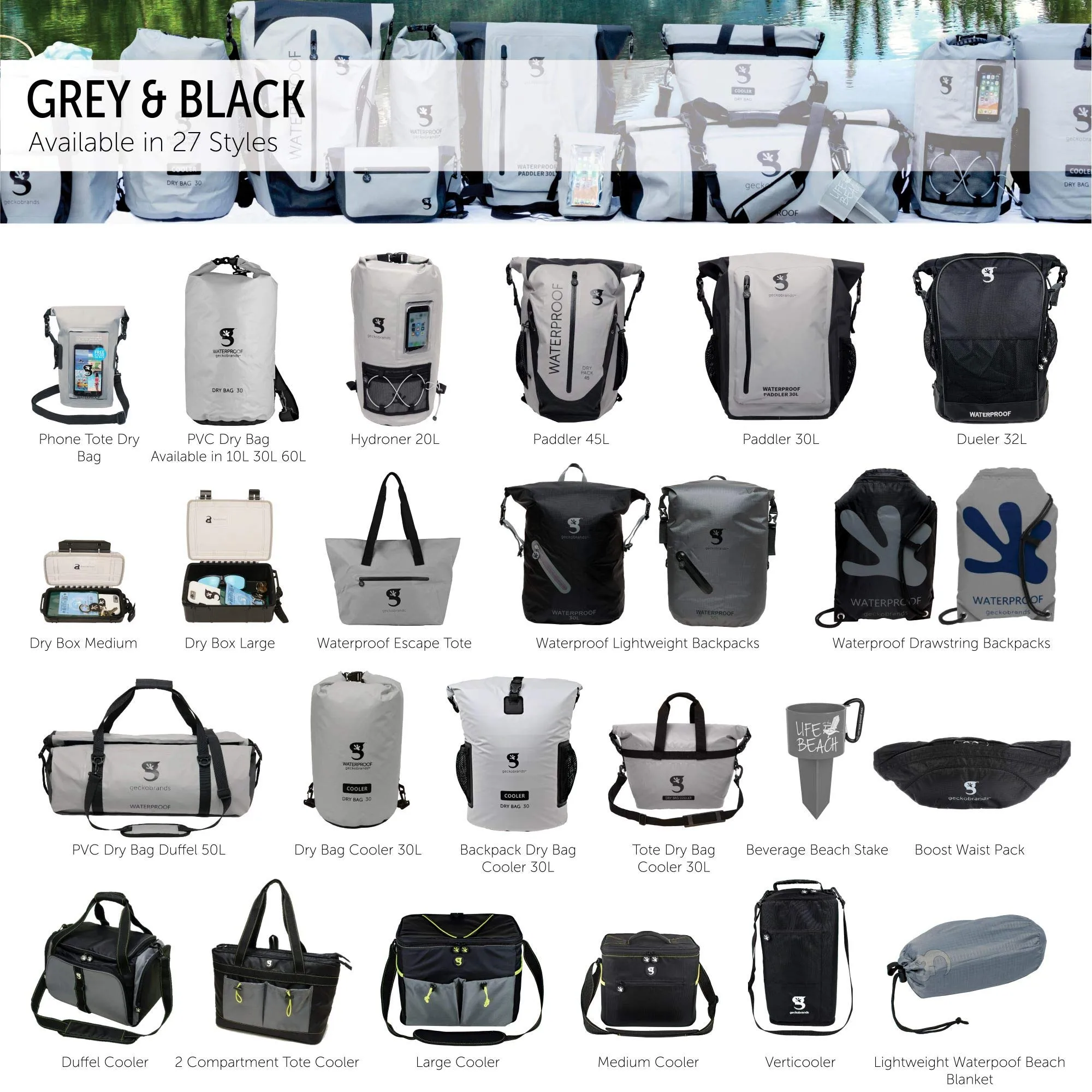 Geckobrands Backpack Dry Bag Cooler