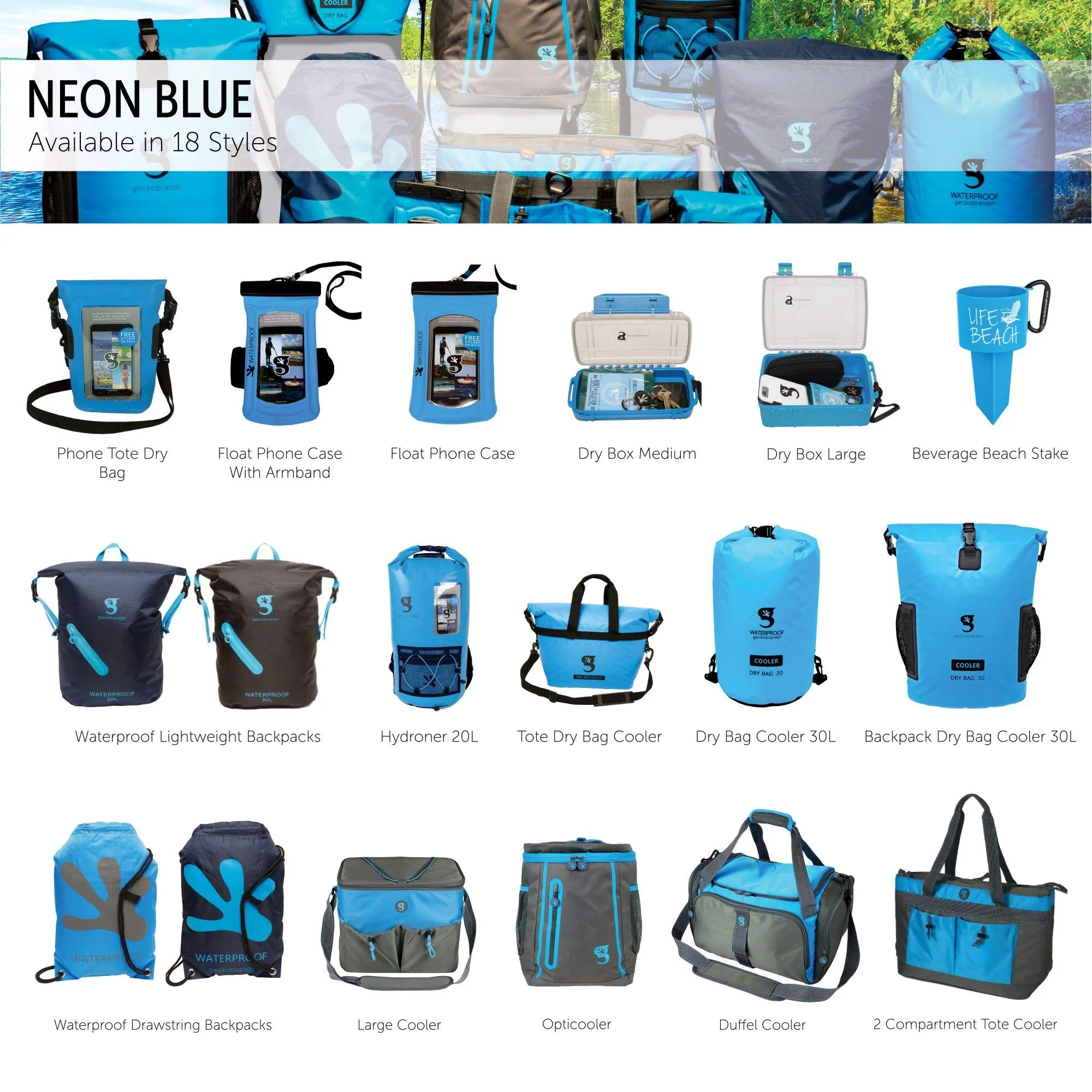 Geckobrands Backpack Dry Bag Cooler
