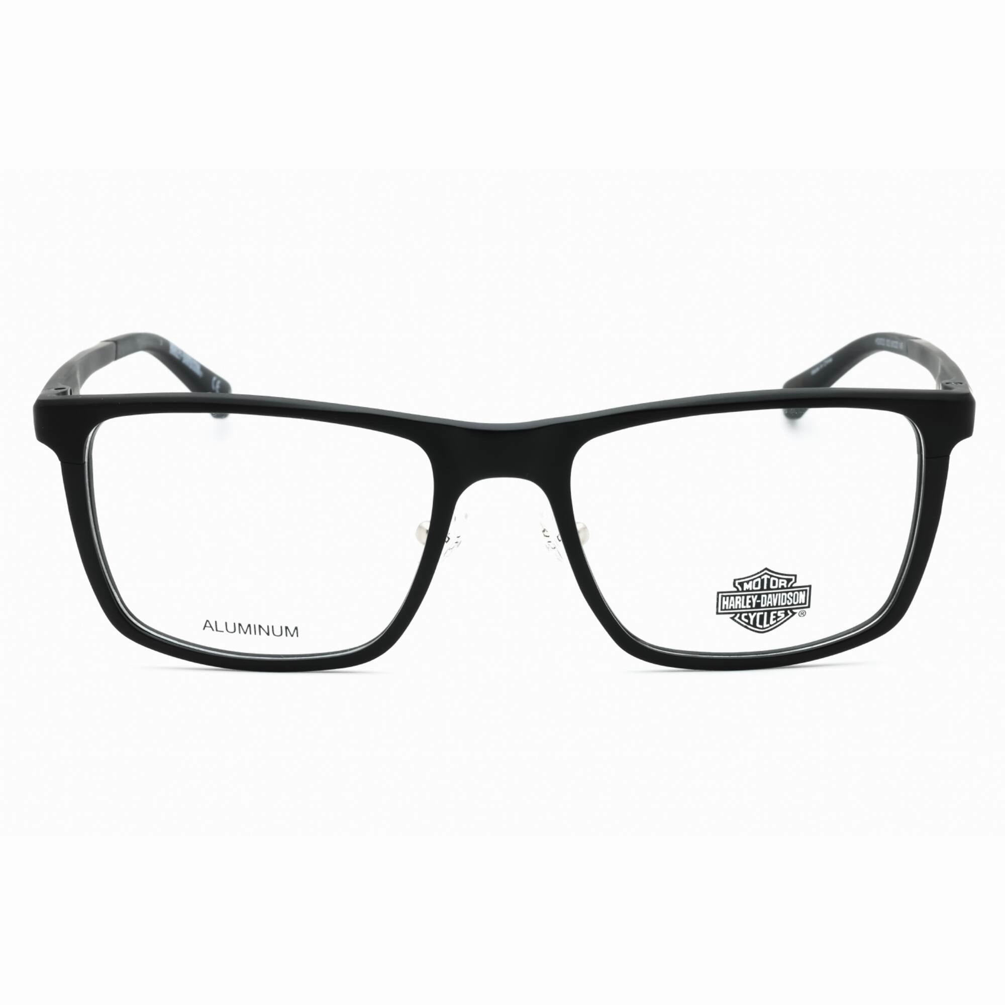 Harley Davidson Men's Eyeglasses - Matte Black Aluminum Square Frame | HD9025 002