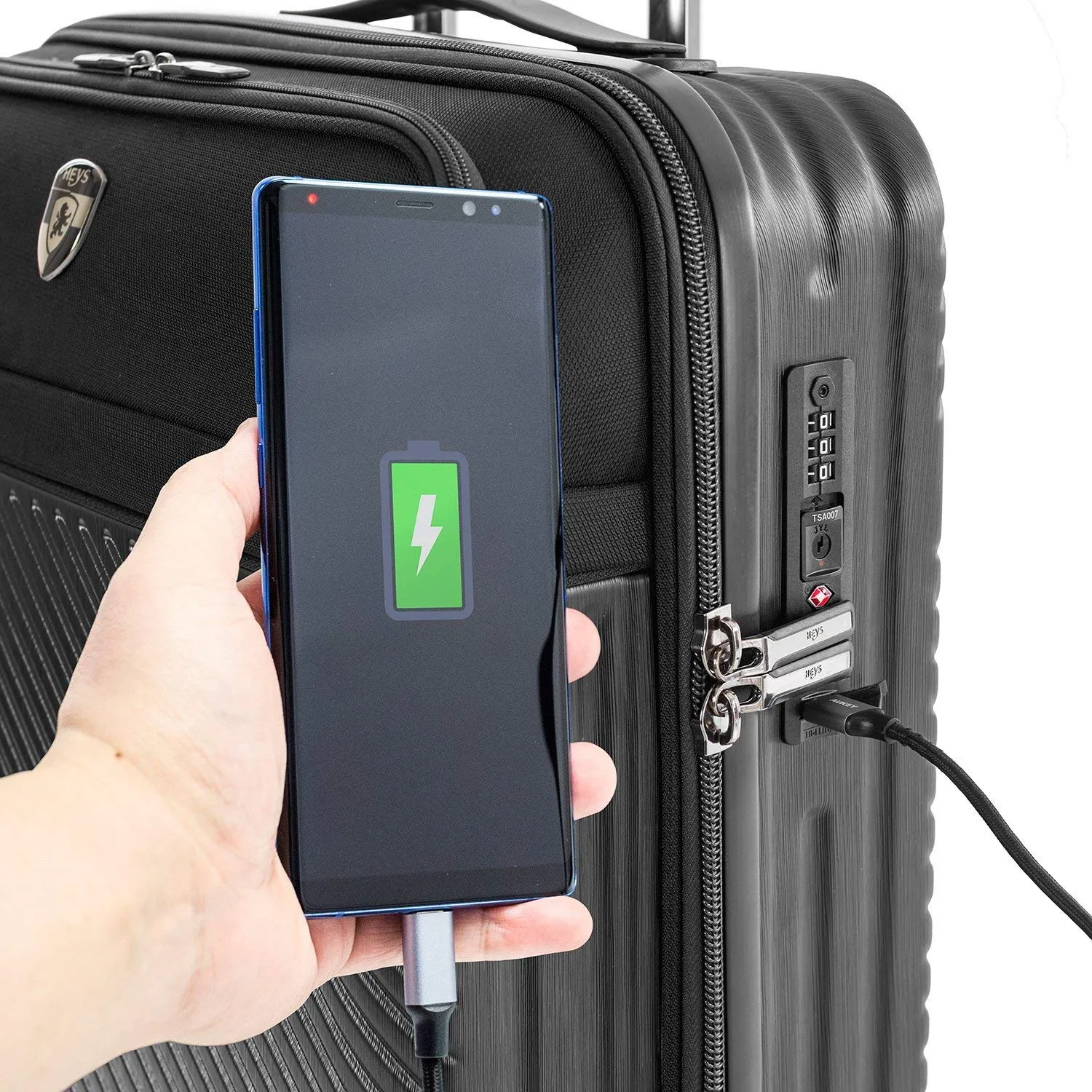 Heys America Charge-a-Weigh 21" 4-Wheel Carry-On Luggage