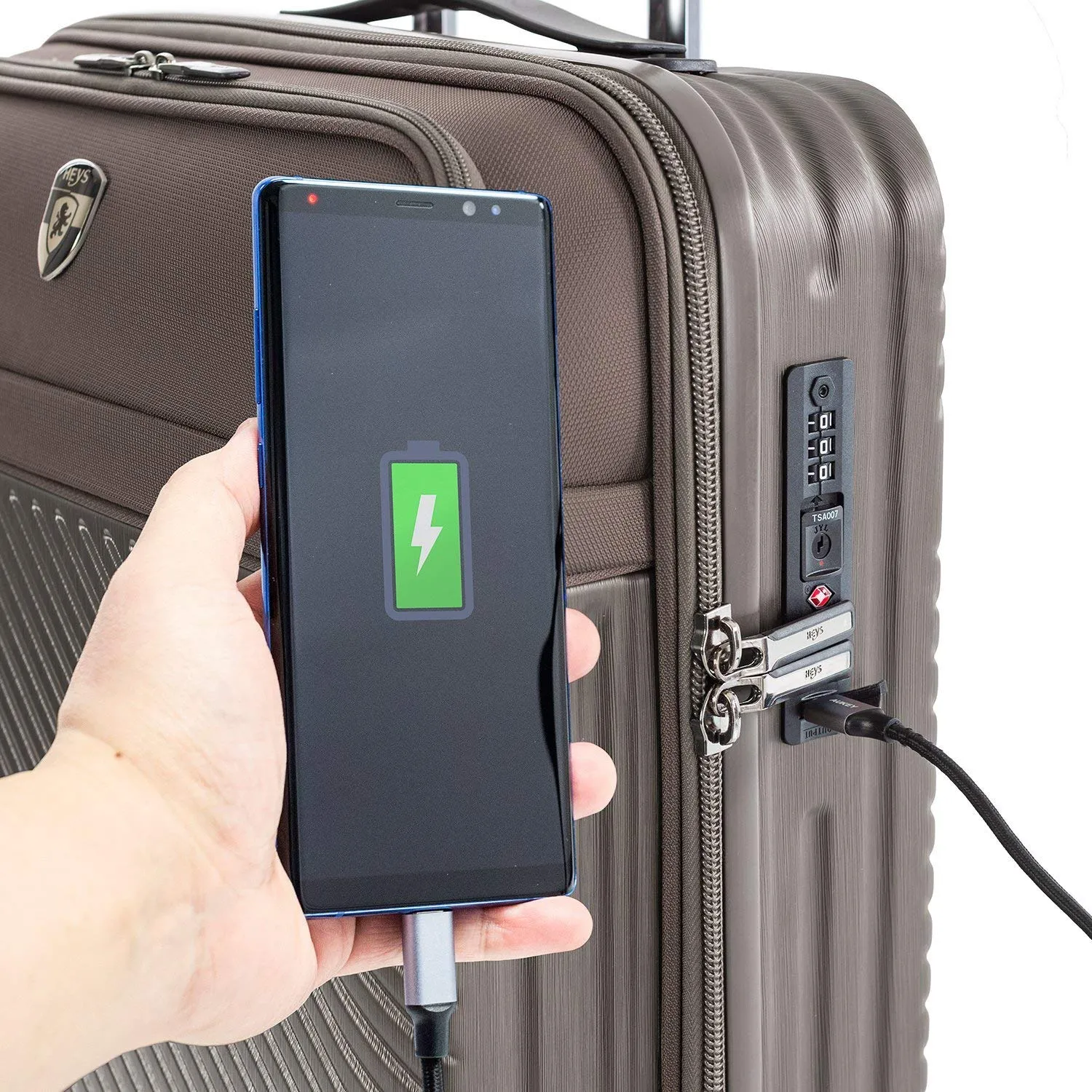 Heys America Charge-a-Weigh 21" 4-Wheel Carry-On Luggage