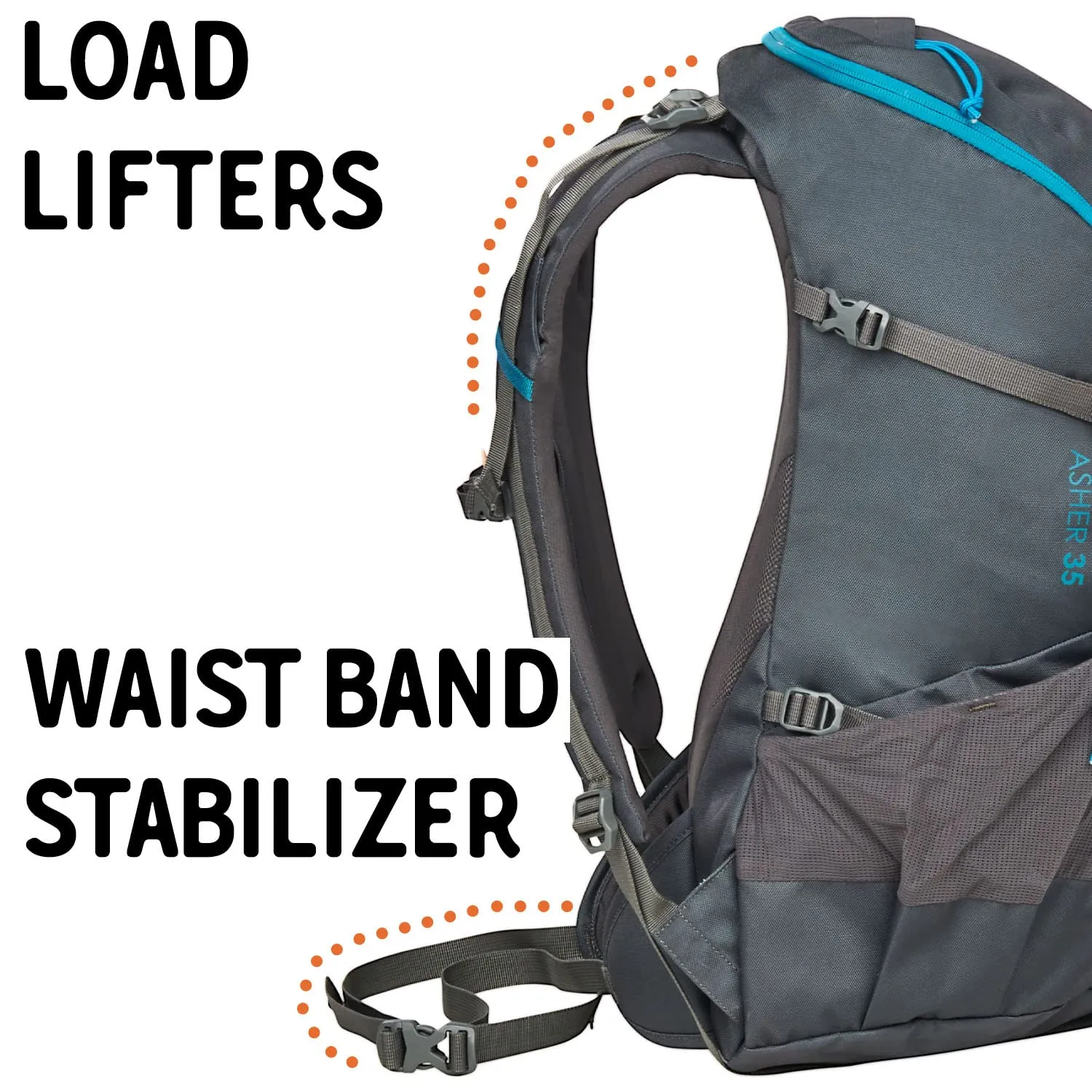 Kelty Asher Day Hiking Pack, 35L