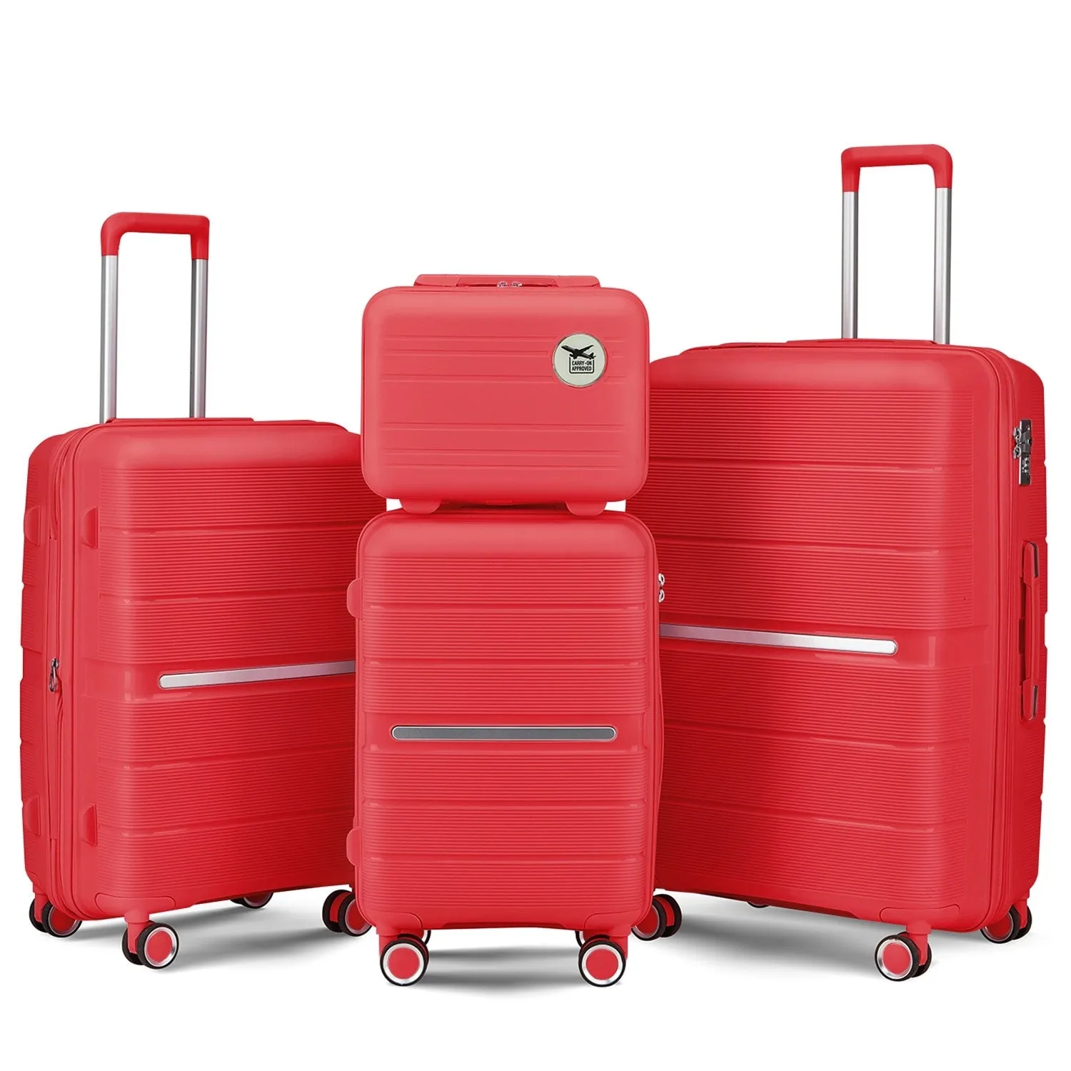 Luggage Sets 4 Piece(14/20/24/28) PP Lightweight & Durable Expandable Suitcase Set
