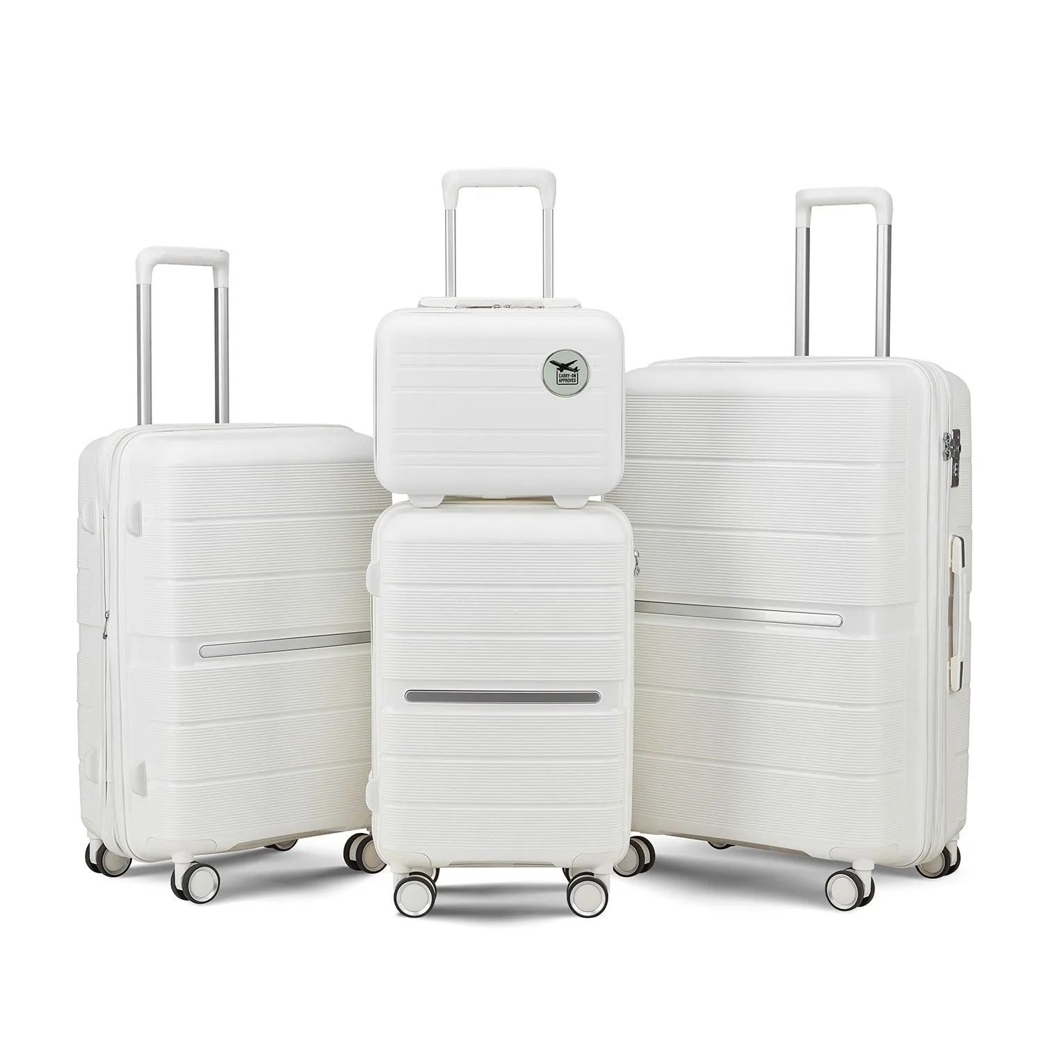 Luggage Sets 4 Piece(14/20/24/28) PP Lightweight & Durable Expandable Suitcase Set