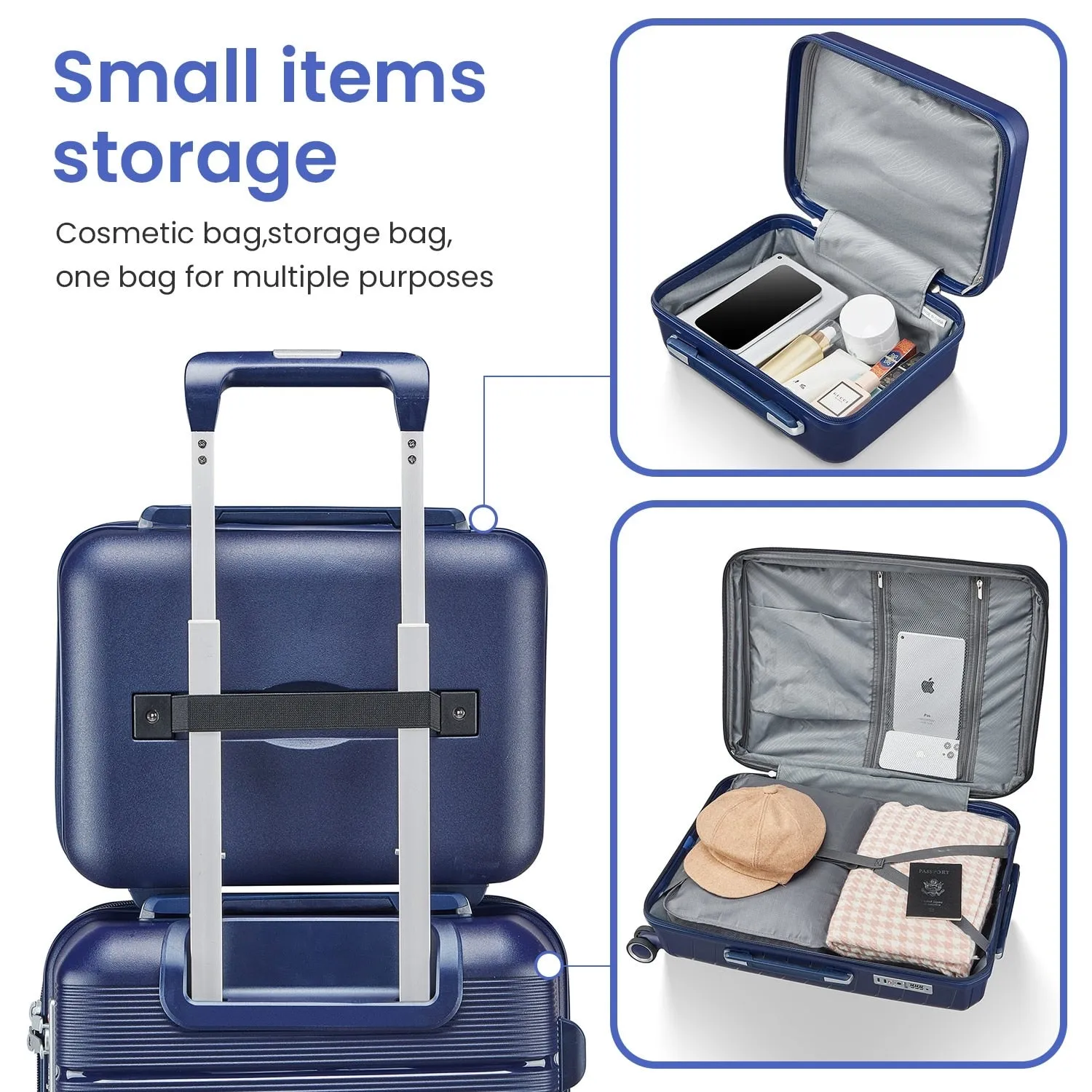 Luggage Sets 4 Piece(14/20/24/28) PP Lightweight & Durable Expandable Suitcase Set