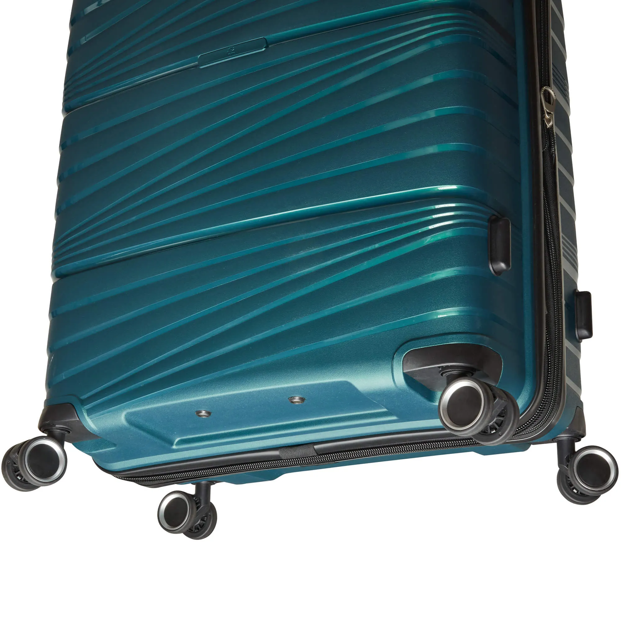 Mancini Bermuda Collection Expandable Polypropylene Spinner Luggage 2pc Set 20 and 28 inch