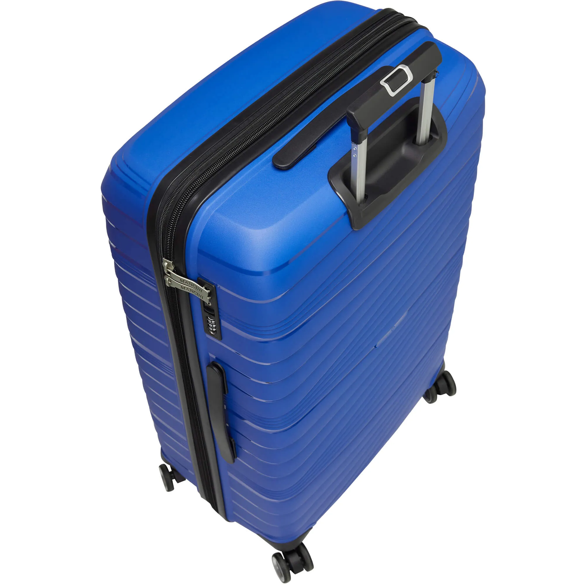 Mancini Bermuda Collection Expandable Polypropylene Spinner Luggage 2pc Set 20 and 28 inch