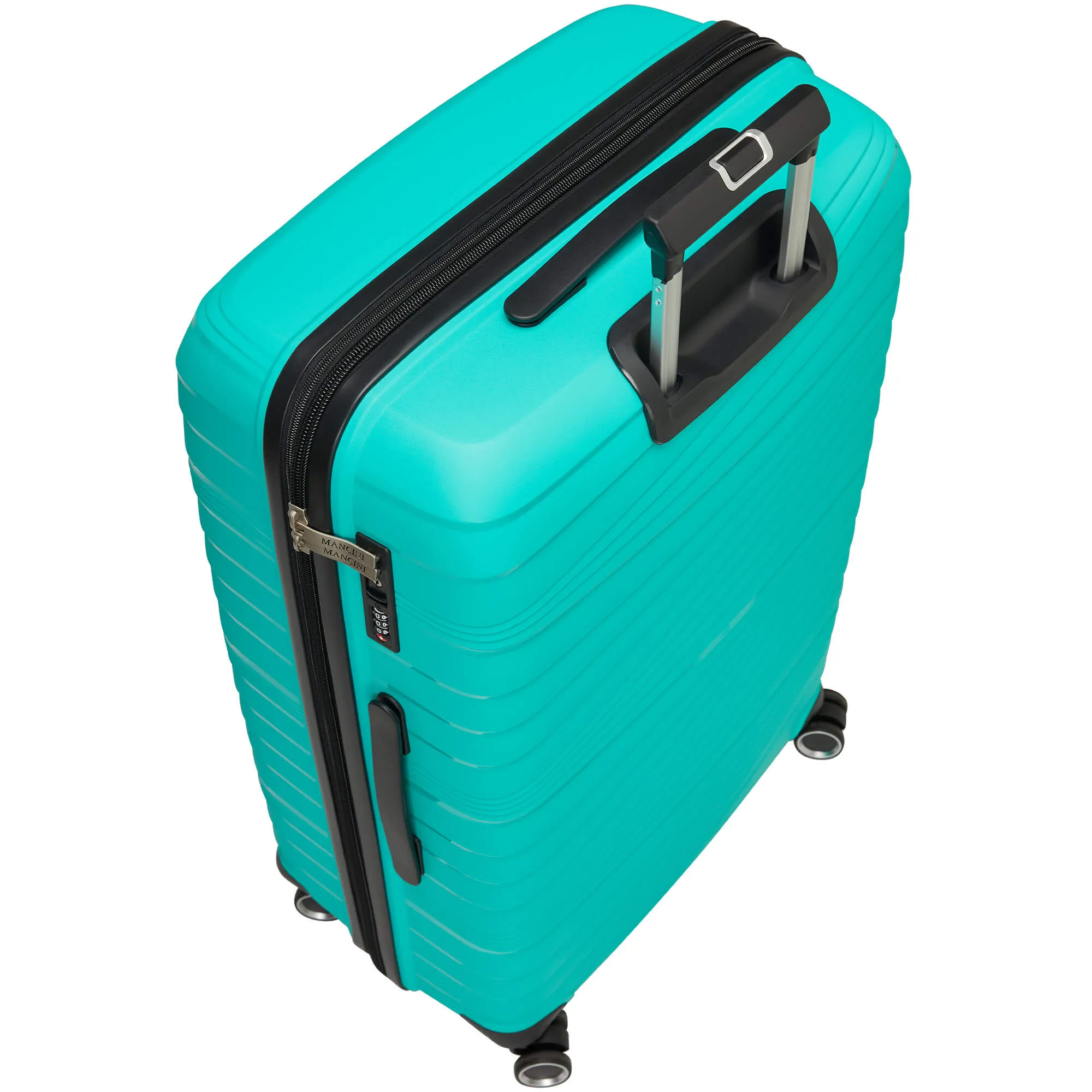 Mancini Bermuda Collection Expandable Polypropylene Spinner Luggage 2pc Set 20 and 28 inch