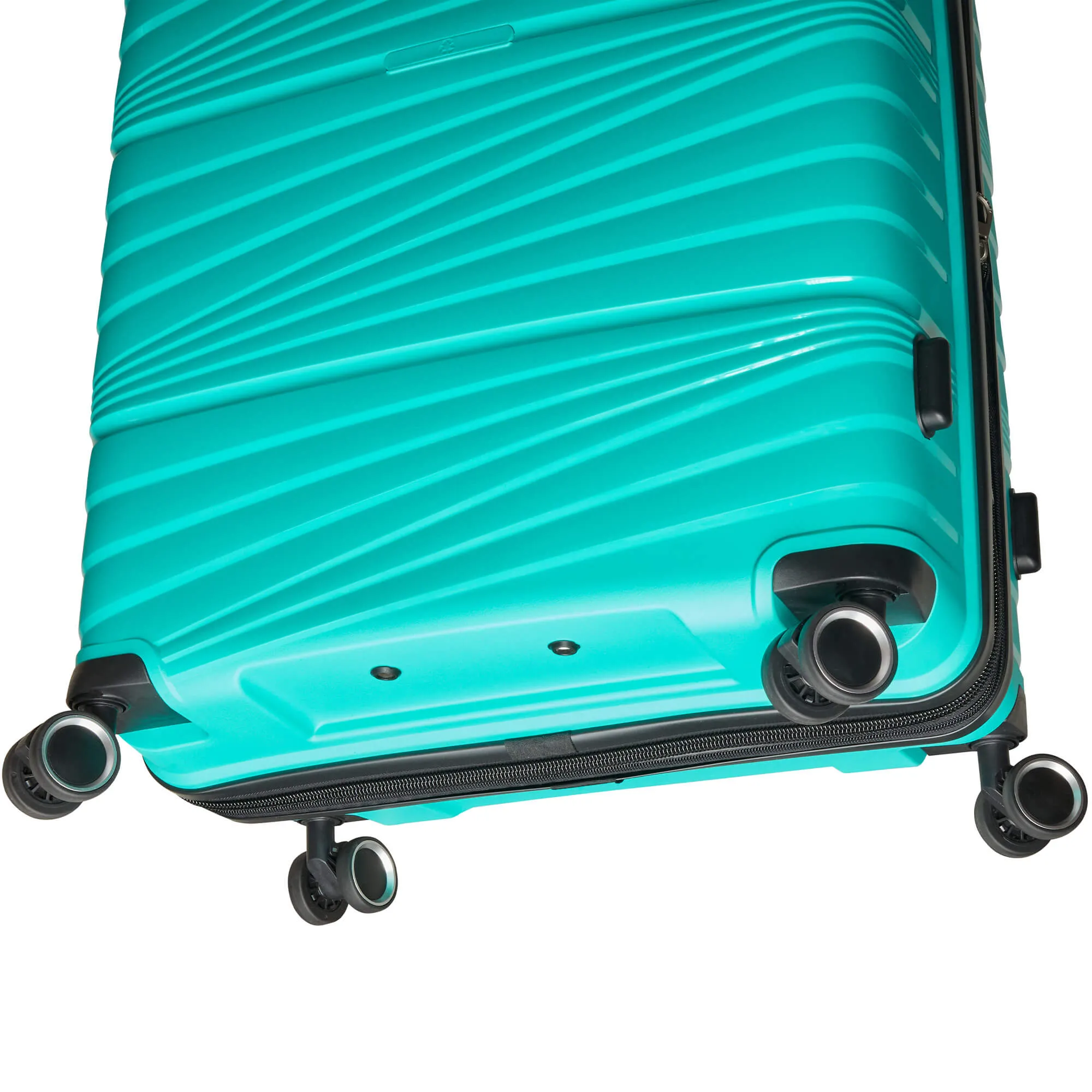 Mancini Bermuda Collection Expandable Polypropylene Spinner Luggage 2pc Set 20 and 28 inch