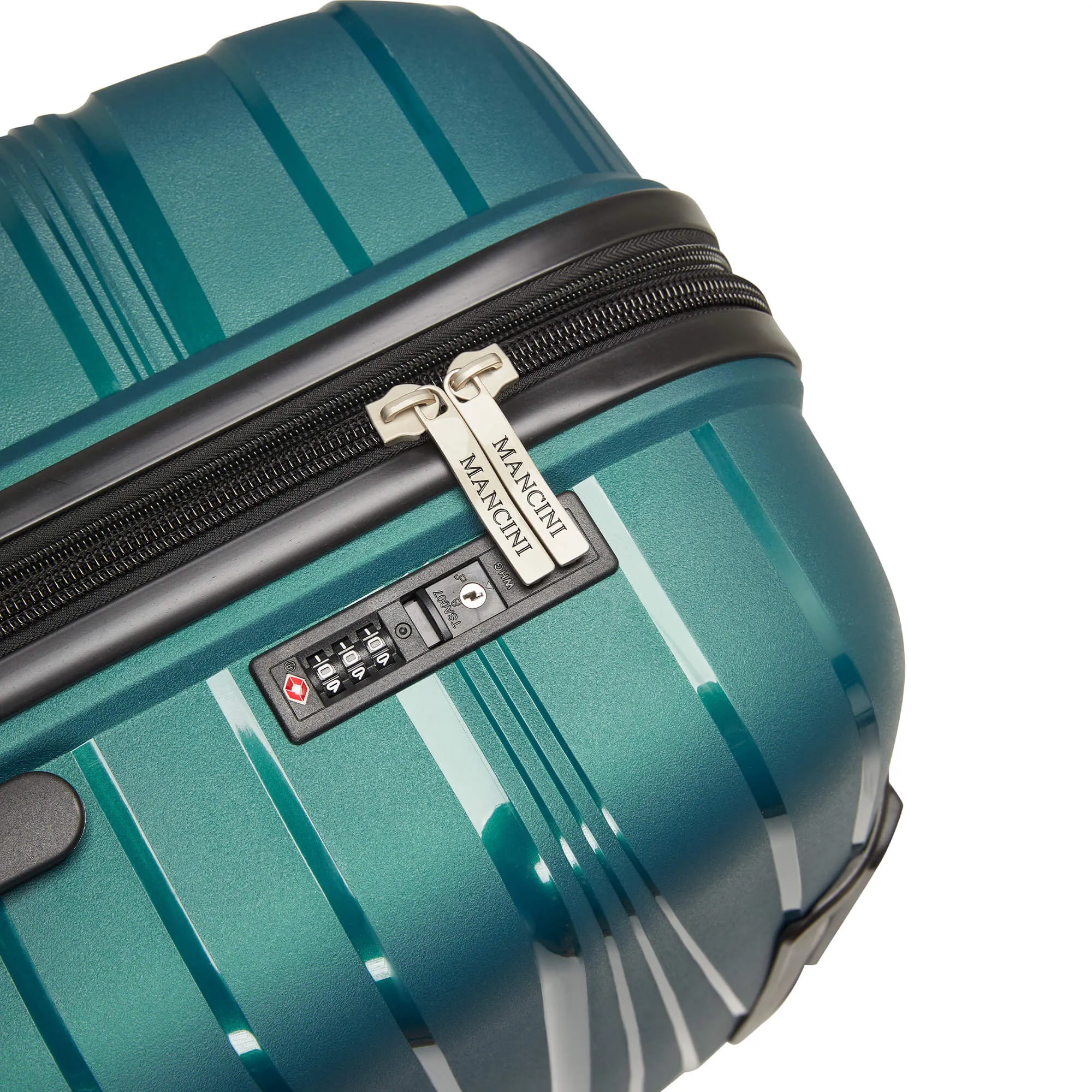 Mancini Bermuda Collection Expandable Polypropylene Spinner Luggage 2pc Set 20 and 28 inch