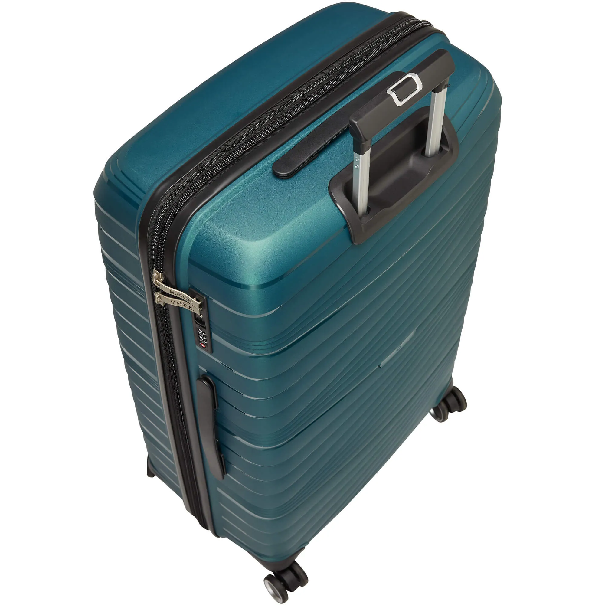 Mancini Bermuda Collection Expandable Polypropylene Spinner Luggage 2pc Set 20 and 28 inch