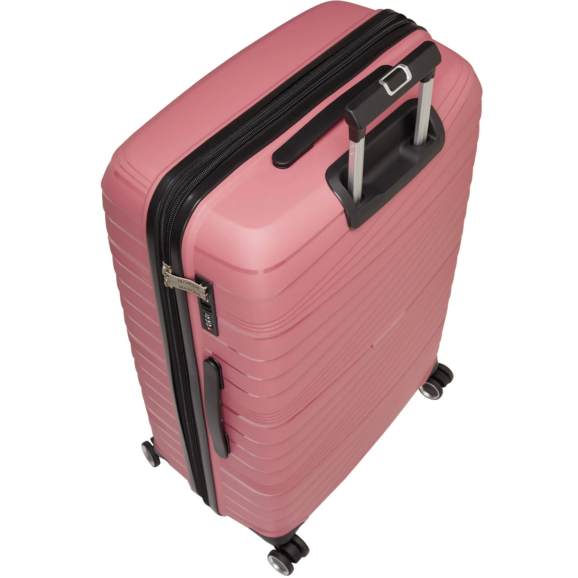 Mancini Bermuda Collection Expandable Polypropylene Spinner Luggage 2pc Set 20 and 28 inch