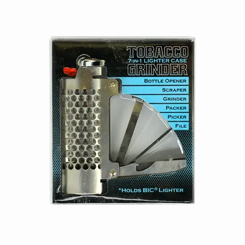 Metal Grinder Lighter Case with Tools - 6 Pieces Per Retail Ready Display 21211