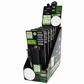 Metal Lighter Case with Tools - 6 Pieces Per Retail Ready Display 22030