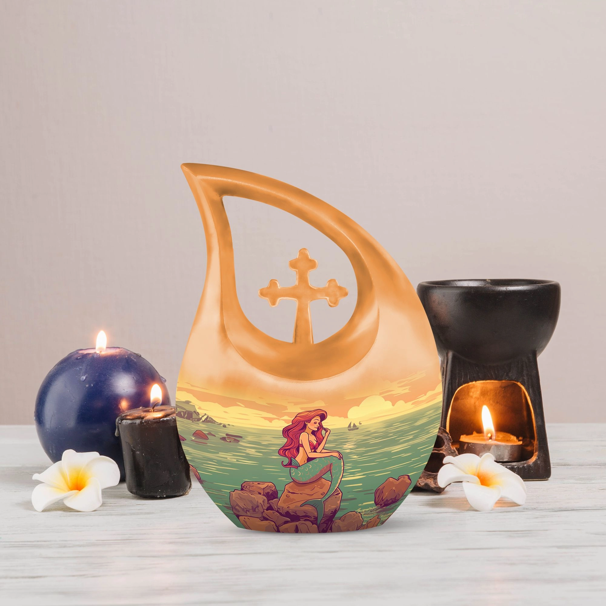 Oceanic Serenity: Mermaid Urn - A Lasting Funeral For Mom Ashes