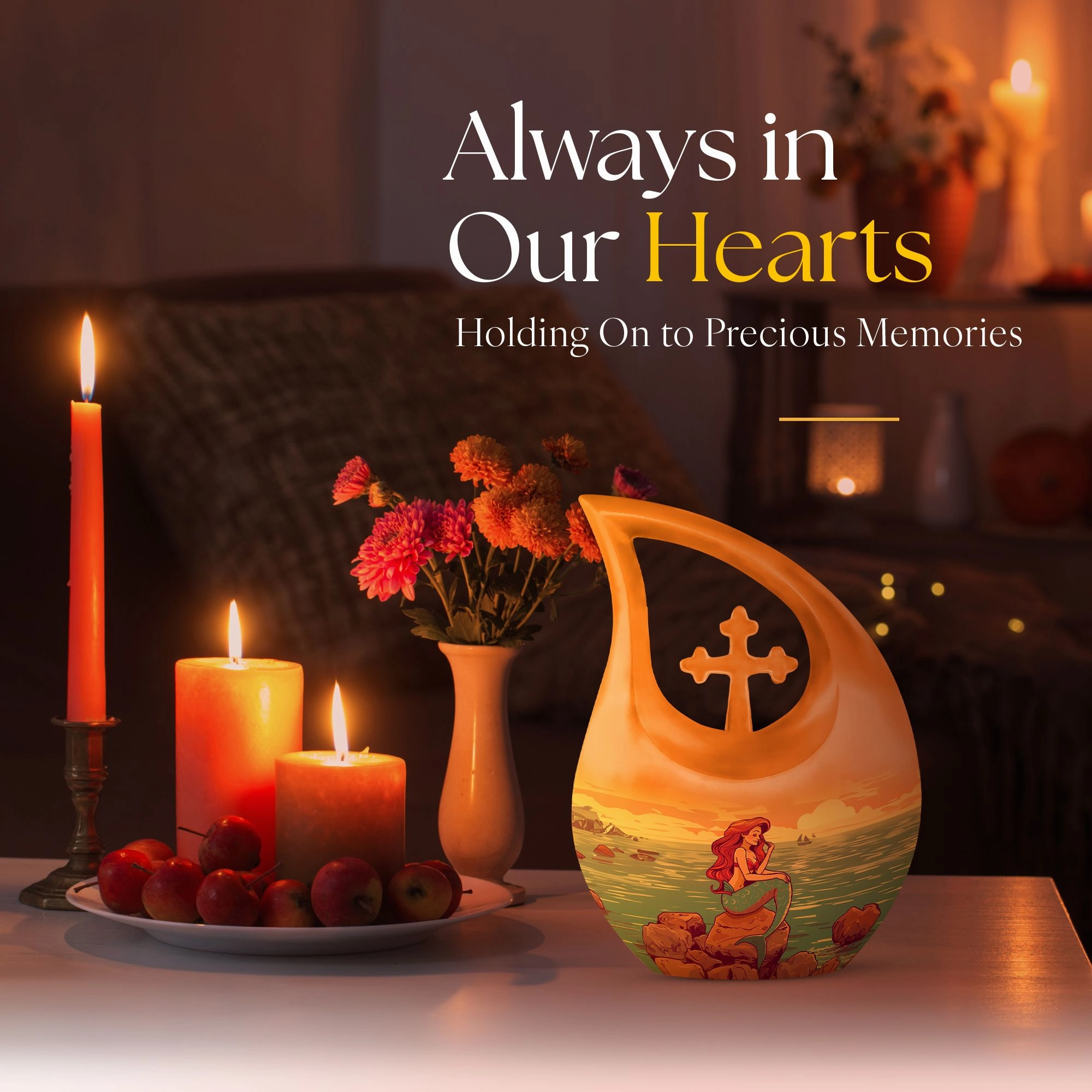 Oceanic Serenity: Mermaid Urn - A Lasting Funeral For Mom Ashes