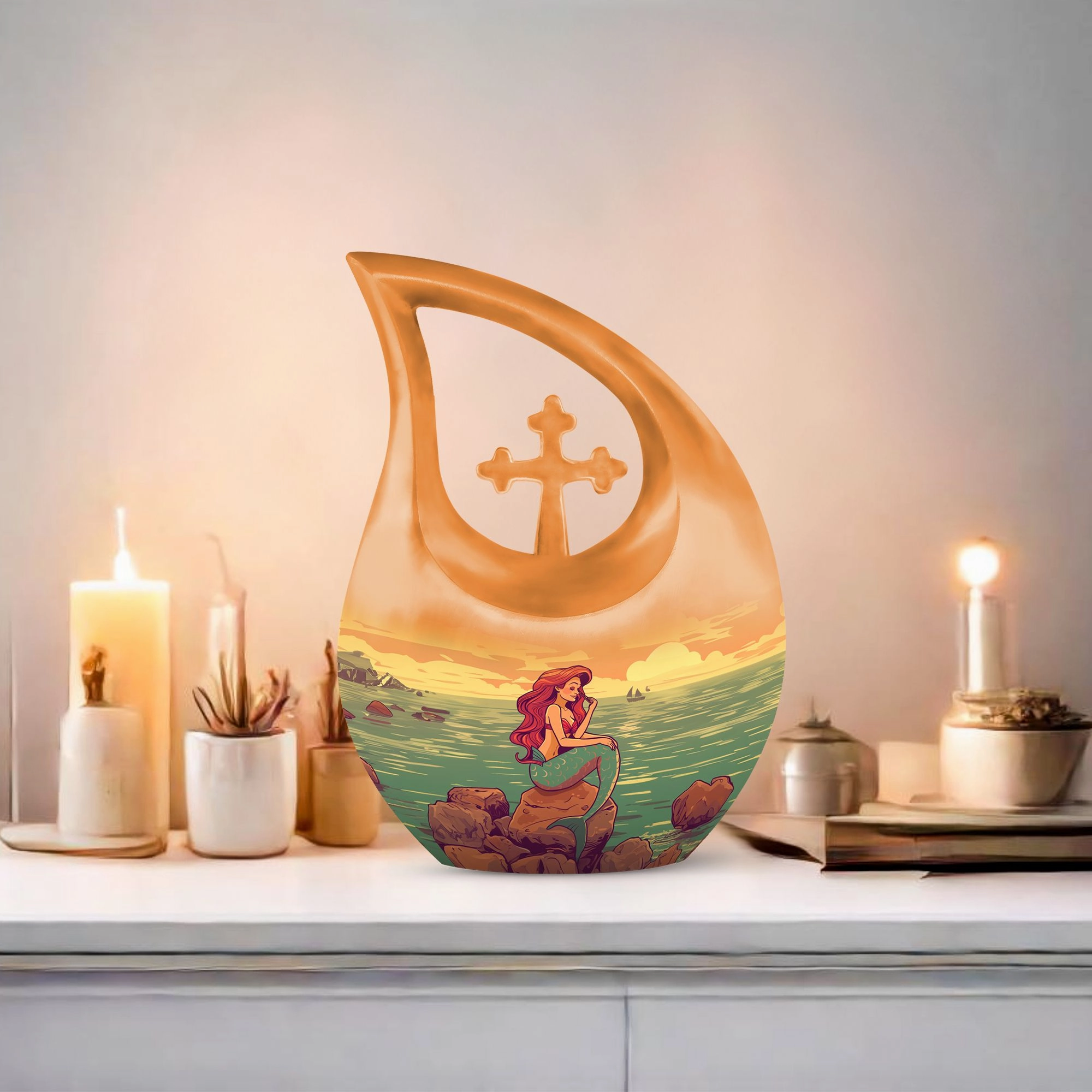 Oceanic Serenity: Mermaid Urn - A Lasting Funeral For Mom Ashes