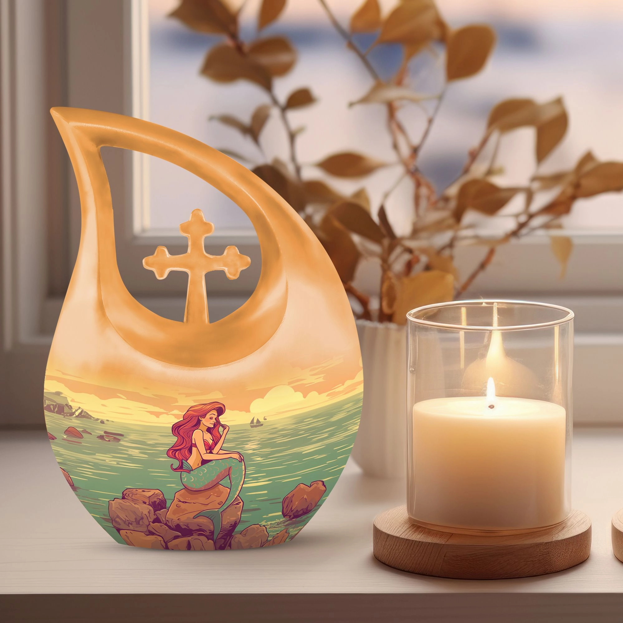 Oceanic Serenity: Mermaid Urn - A Lasting Funeral For Mom Ashes
