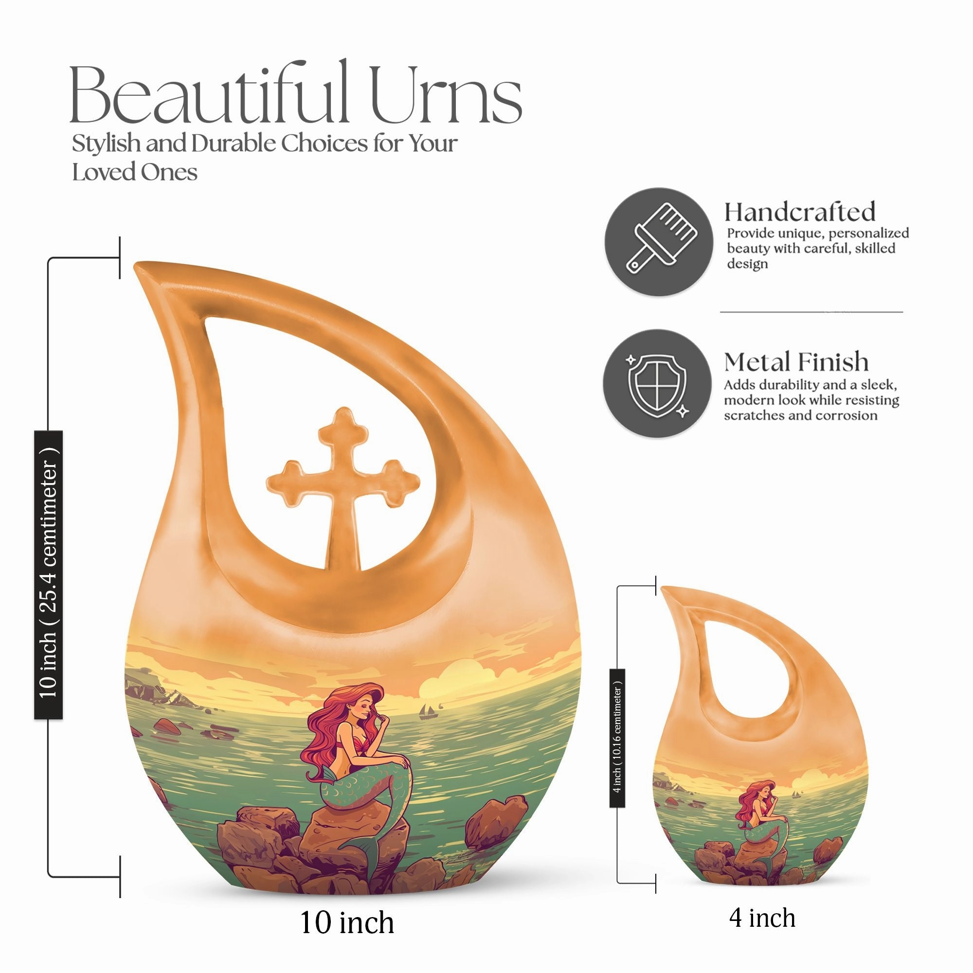 Oceanic Serenity: Mermaid Urn - A Lasting Funeral For Mom Ashes
