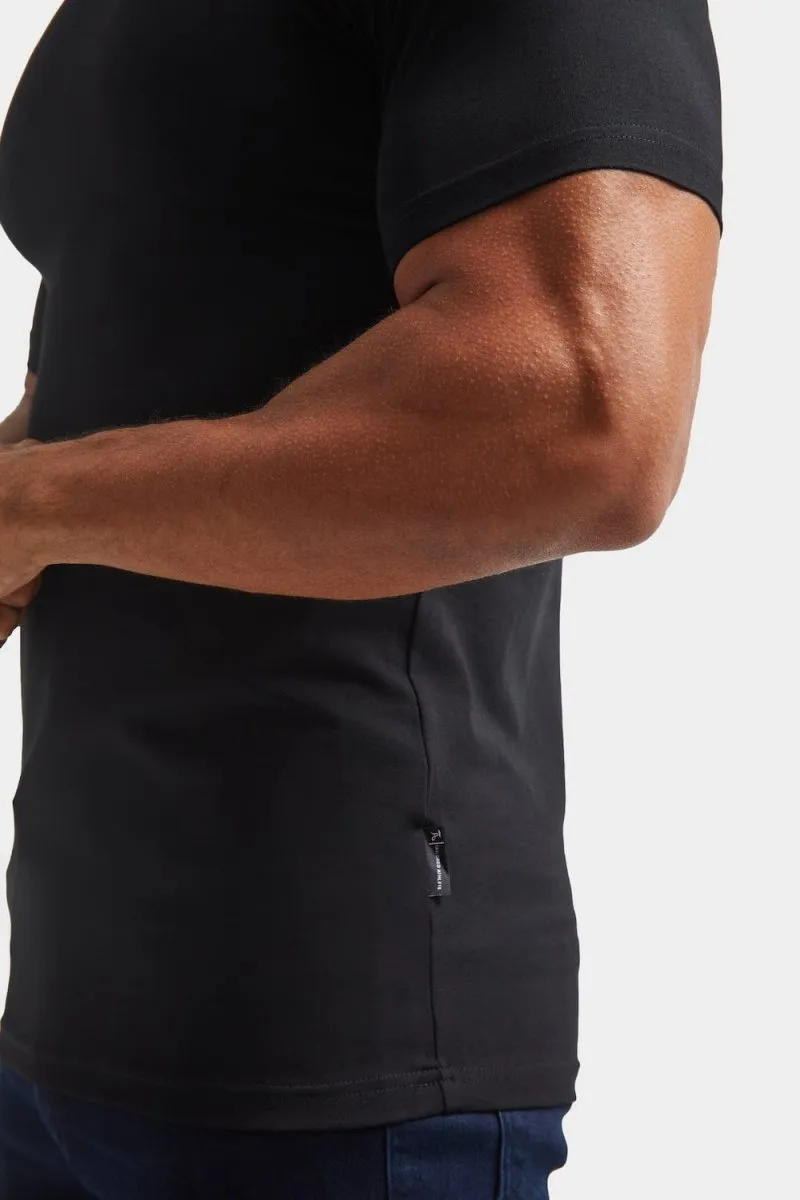 Premium Athletic Fit V-Neck in Black
