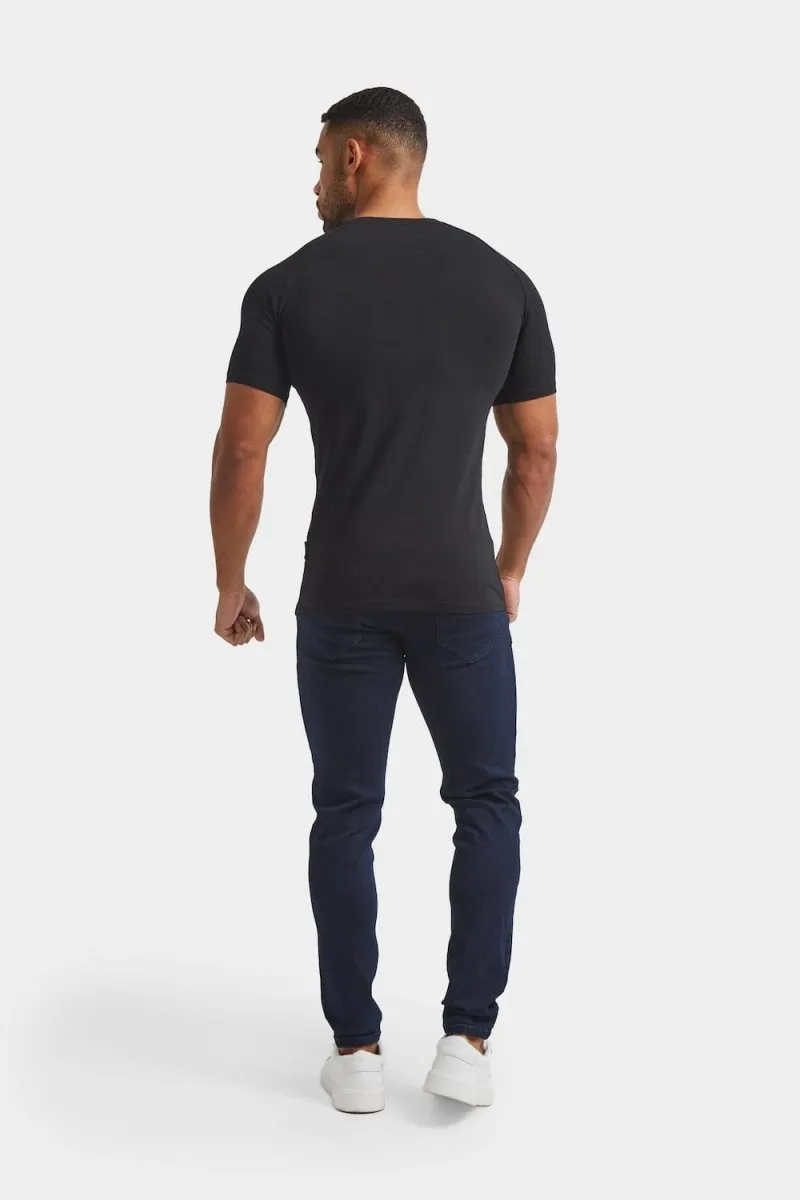 Premium Athletic Fit V-Neck in Black