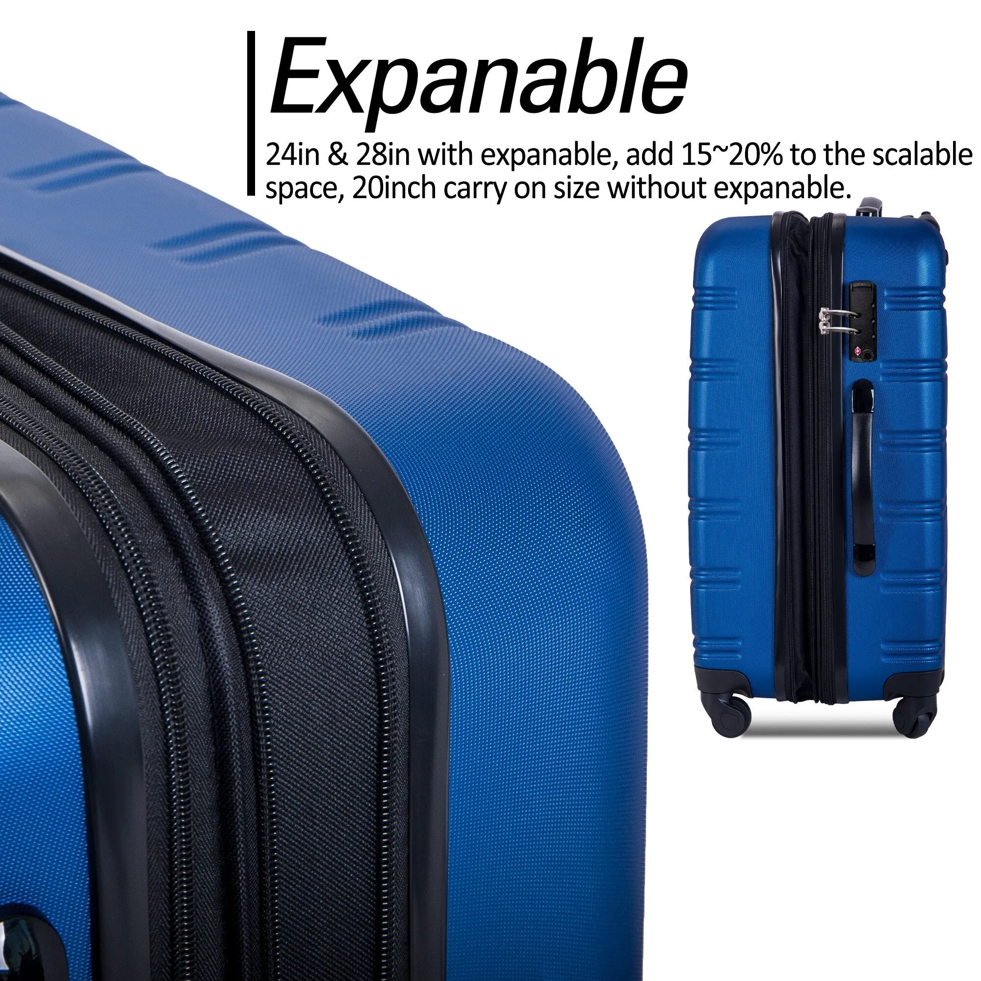 Spinner Wheels Luggage Sets 20in/24in/28in