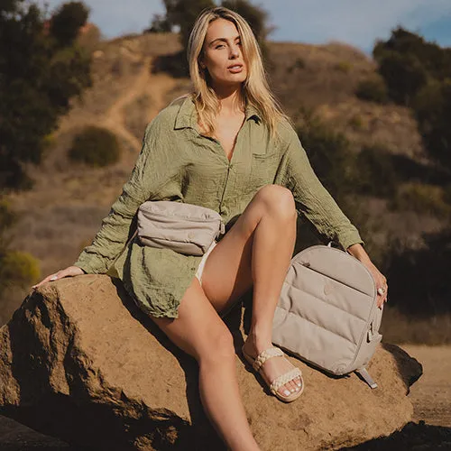 The Puffer Backpack - Ivory