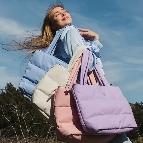 The Puffer Tote Bag - Light Blue