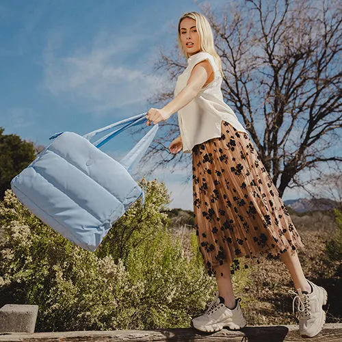 The Puffer Tote Bag - Light Blue